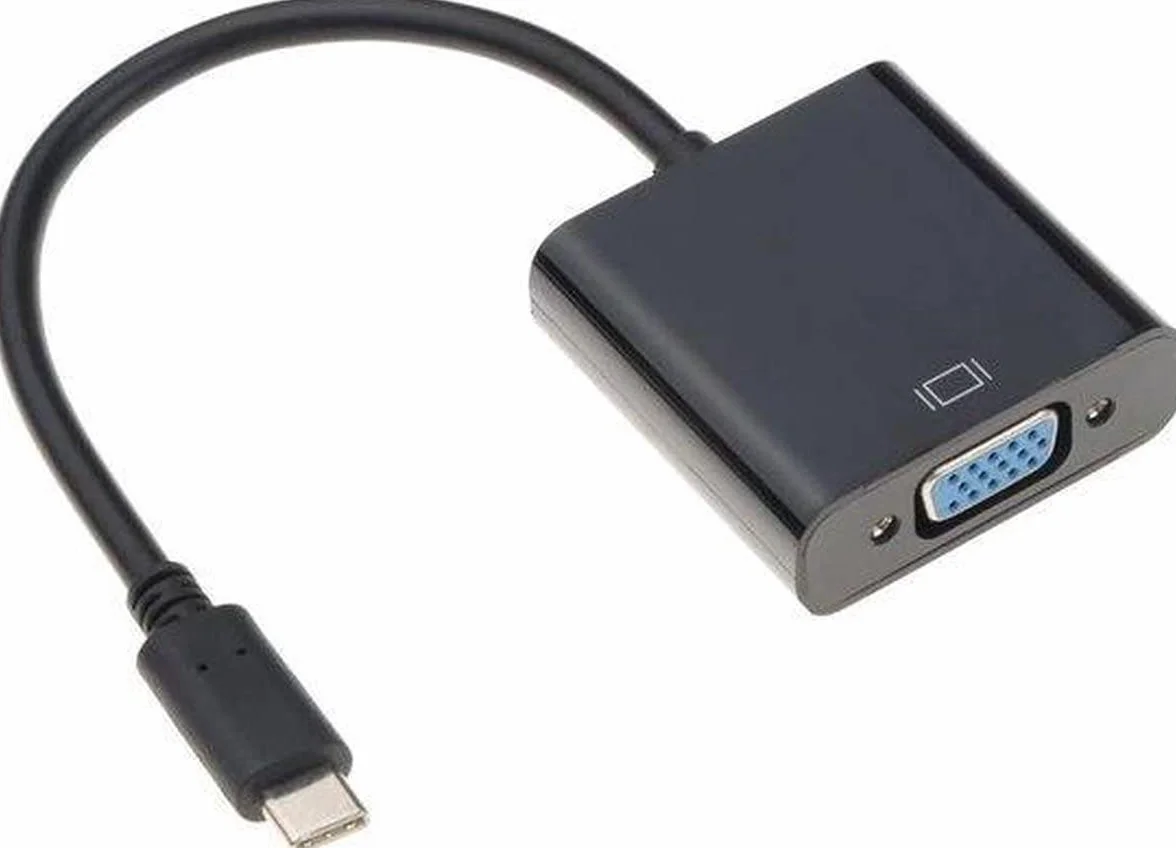 Adattatore USB C a VGA maschio Cavo USB C VGA nero