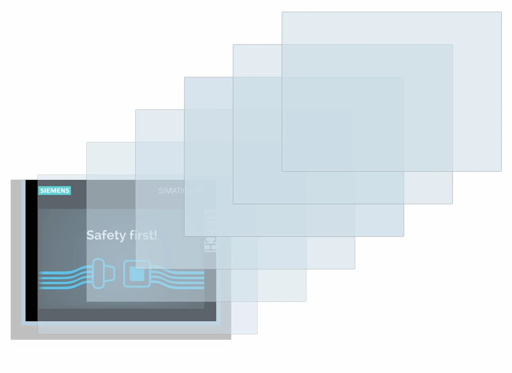 savvies 6 Pezzi Pellicola Protettiva per Siemens Simatic HMI TP700 Comfort Protezione Schermo Trasparente