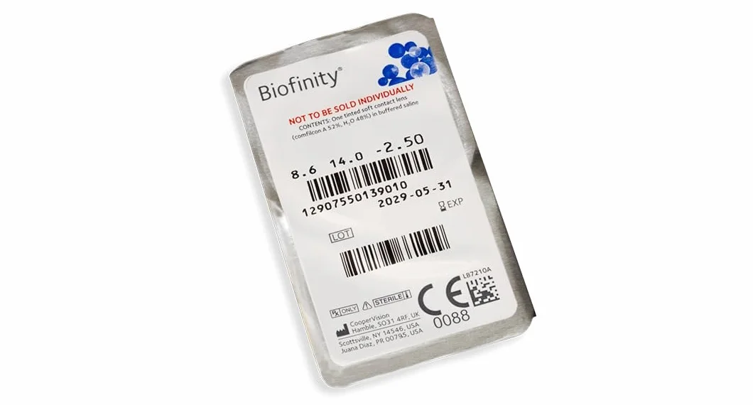 Biofinity Lenti mensile morbide R 8.6 D 14 Diottrie -2.00, 6 pezzi