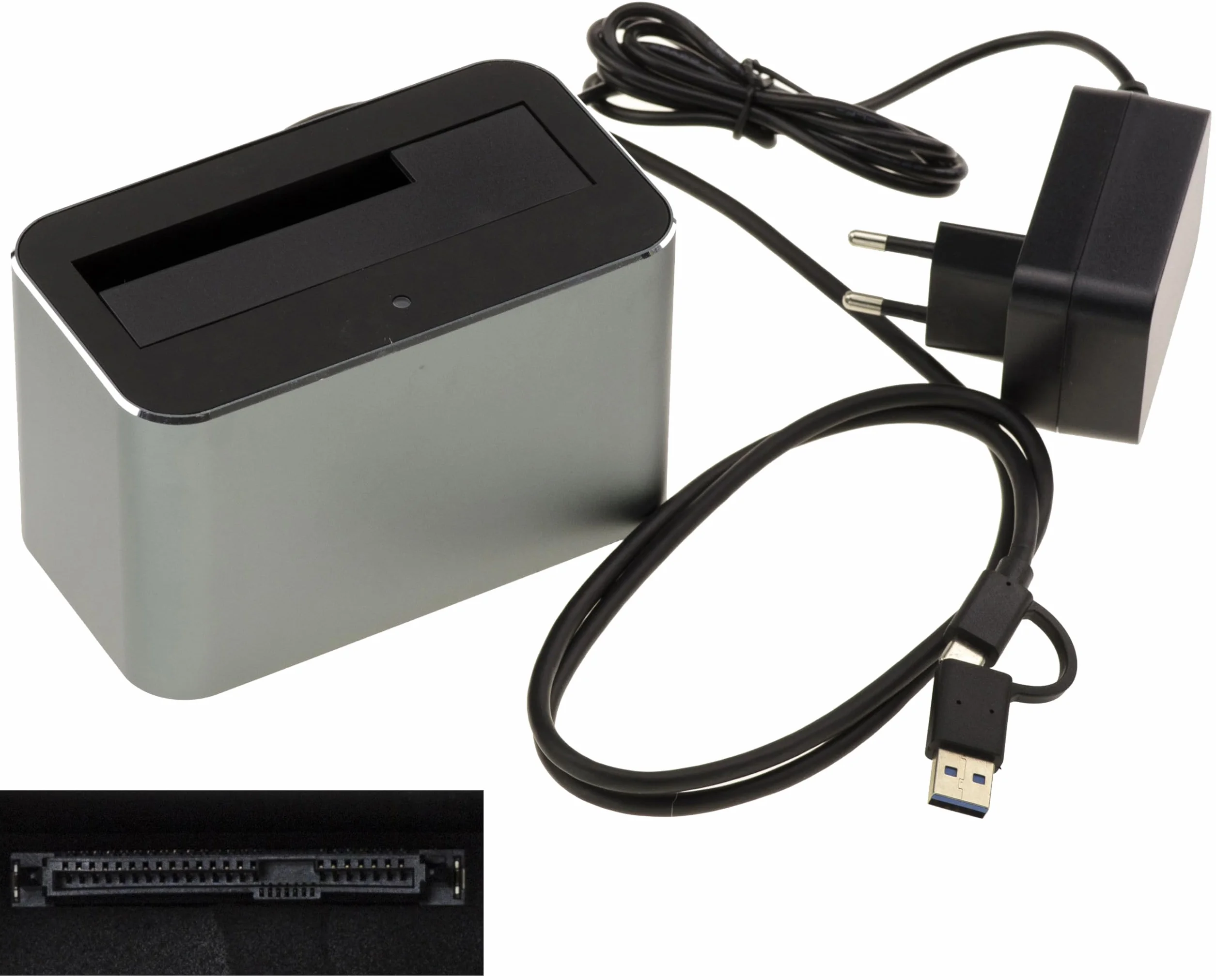 KALEA-INFORMATIQUE Docking station USB 3.0 SAS 2.5 3.5 SFF-8482 USB A C 12V 3A aluminium