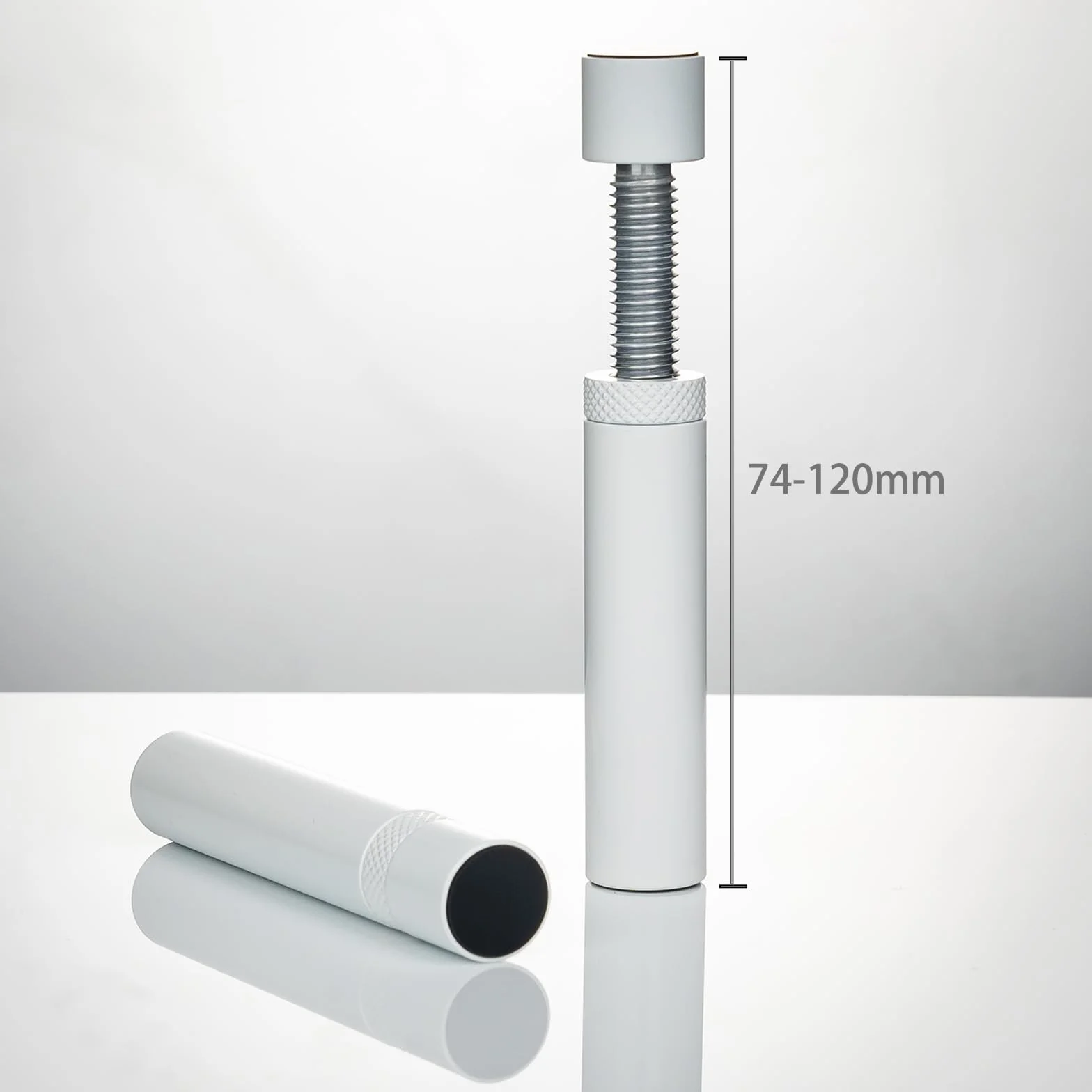 Supporto Scheda Video, Supporto Scheda Grafica GPU, Supporto GPU, Alluminio aerospaziale anodizzato, bianco, L/74mm-120mm