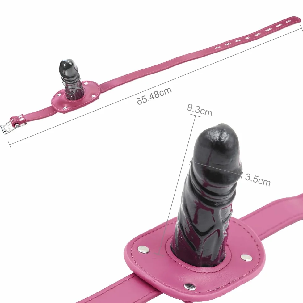 Roluck Dildo Gag Mouth Bondage regolabile SM Giocattolo del sesso fetish (L)