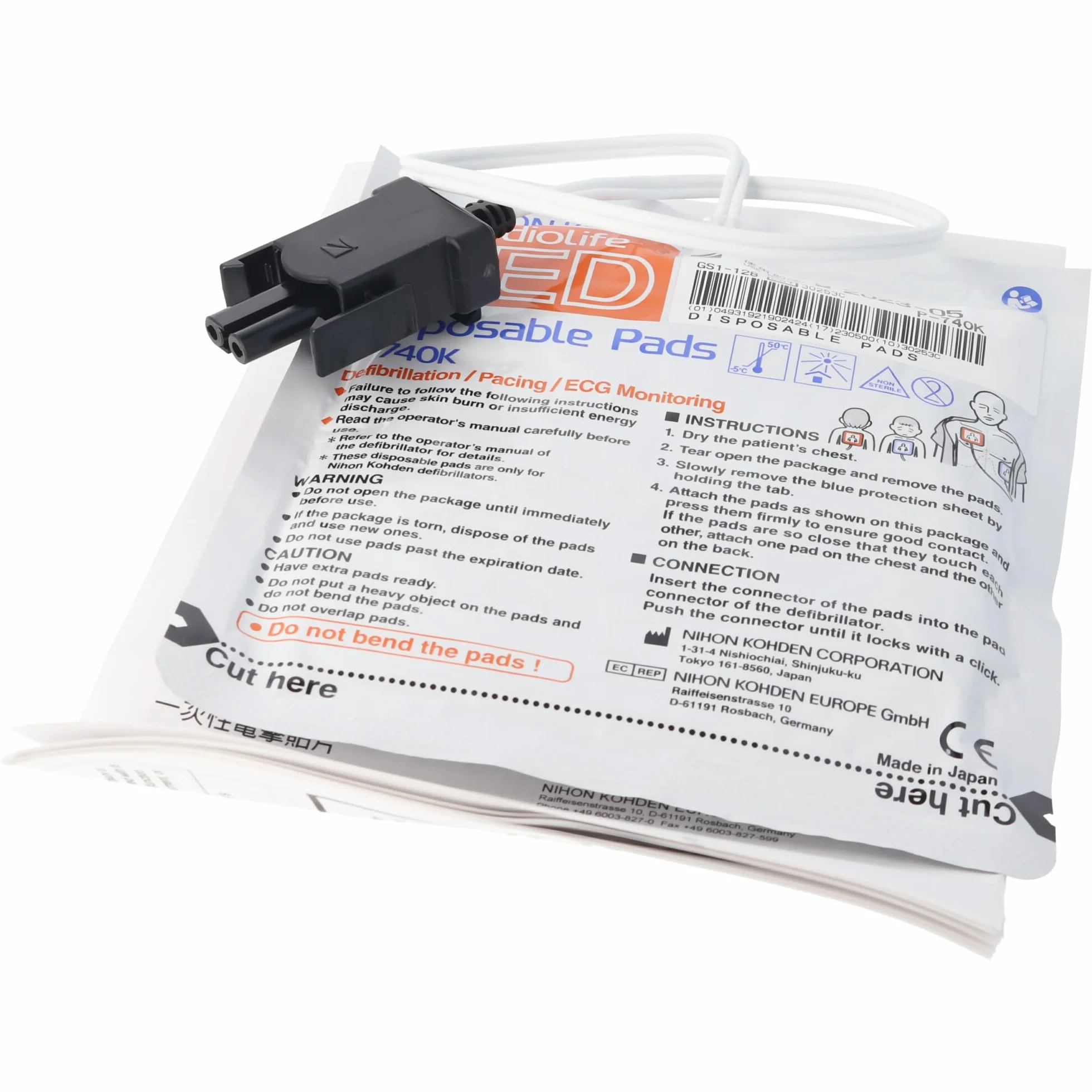 AccuCell AED 2100 P-740K Cialde per elettrodi Defi Nihon Kohden Cardiolife