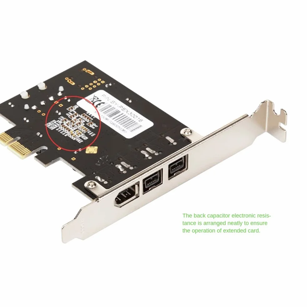 Scheda di acquisizione video PCI Express a 3 porte Firewire 1394B e 1394A PCIe 1.1 X1 Scheda TI XIO2213B Chipset