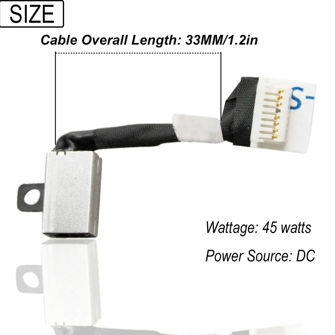 2Pz 45W DC Jack Cavo di Alimentazione Spina Porta di Ricarica Presa per Cavo Sostituzione del Computer Portatile per dell Inspiron 15 5582 5583 5584 7580 P85F P85F001 per Latitude 3500 3400