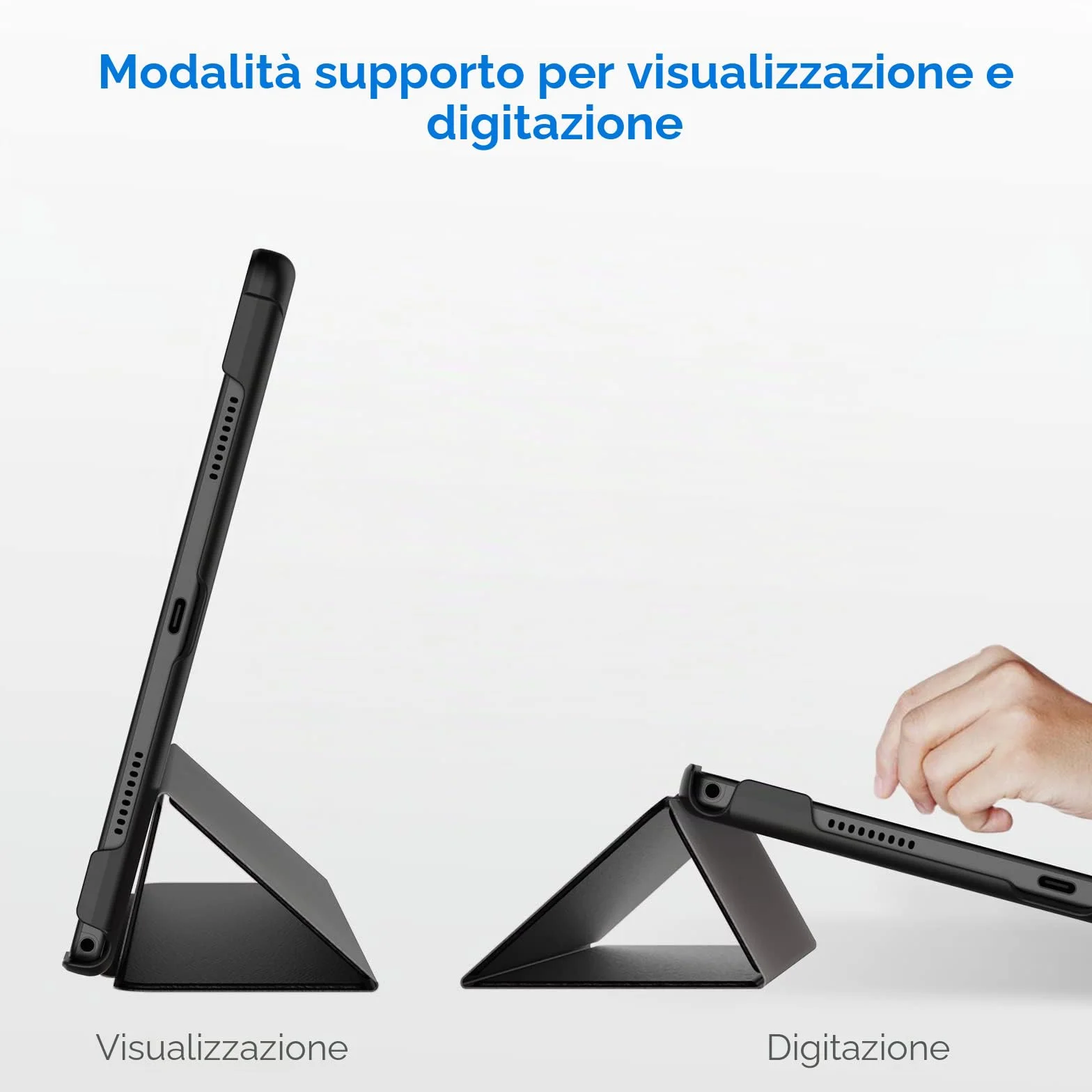 JETech Custodia Samsung Galaxy Tab A8 10,5 Pollici 2021 SM-X200/X205/X207, Cover Protettiva Sottile e Leggero, Nero