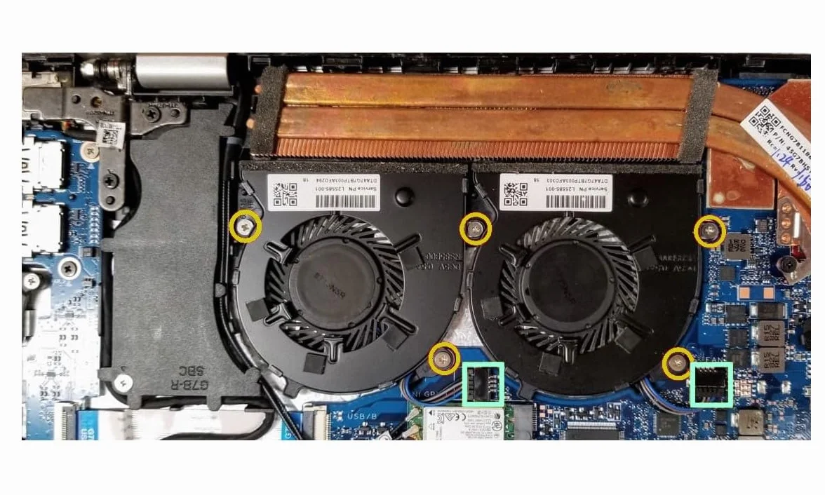 Ventola di Raffreddamento CPU per HP Pavilion 15-CS, 15-CW, NP: L23895-001, L25585-001, L23994-001 (discrete graphics memory)