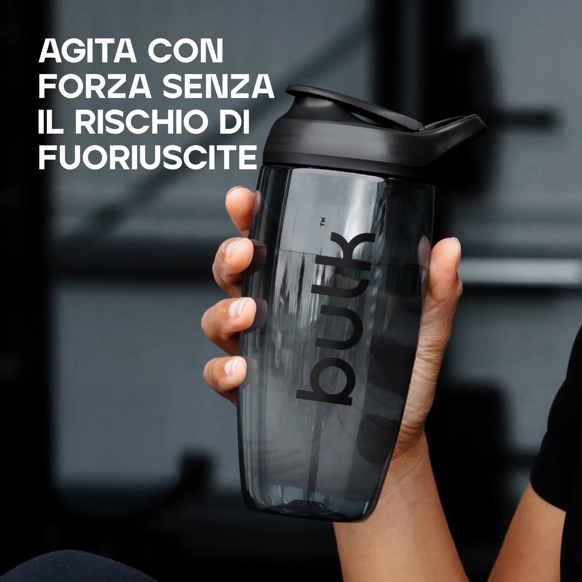 Promixx Pursuit Ecozen Shaker Nero 700ml Ecologico Resistente Agitatore Snap-Fit Coperchio Antiperdita