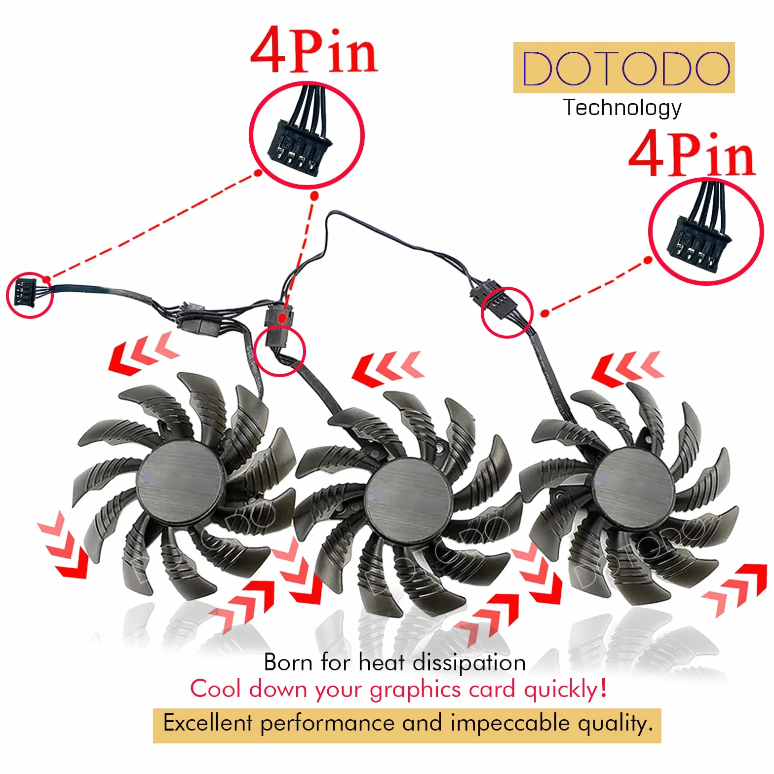 Ventola di raffreddamento 75 MM T128010SU 0.35A per Gigabyte AORUS GTX 1080 1070 Ti G1 Gaming Fan GTX 1070Ti G1 Gaming Ventola di raffreddamento per scheda video (Fan-3 pz)