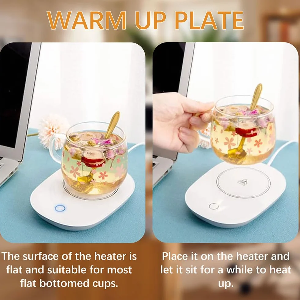 Scalda Tazza Usb,Scaldatazze Da Caffè,Usb Digitale 55 ℃ Scalda Bevande,Scalda Tazza Portatile,Scalda Tazze, Scalda Tazza Elettrico Intelligente Per Scrivania Da Ufficio,Tè caldo,succo,latte
