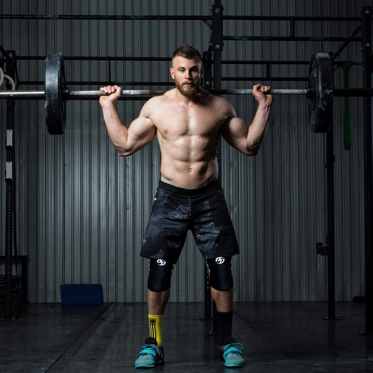 Ginocchiere a compressione in neoprene 7 mm 1 paio per cross training sollevamento pesi powerlifting squat