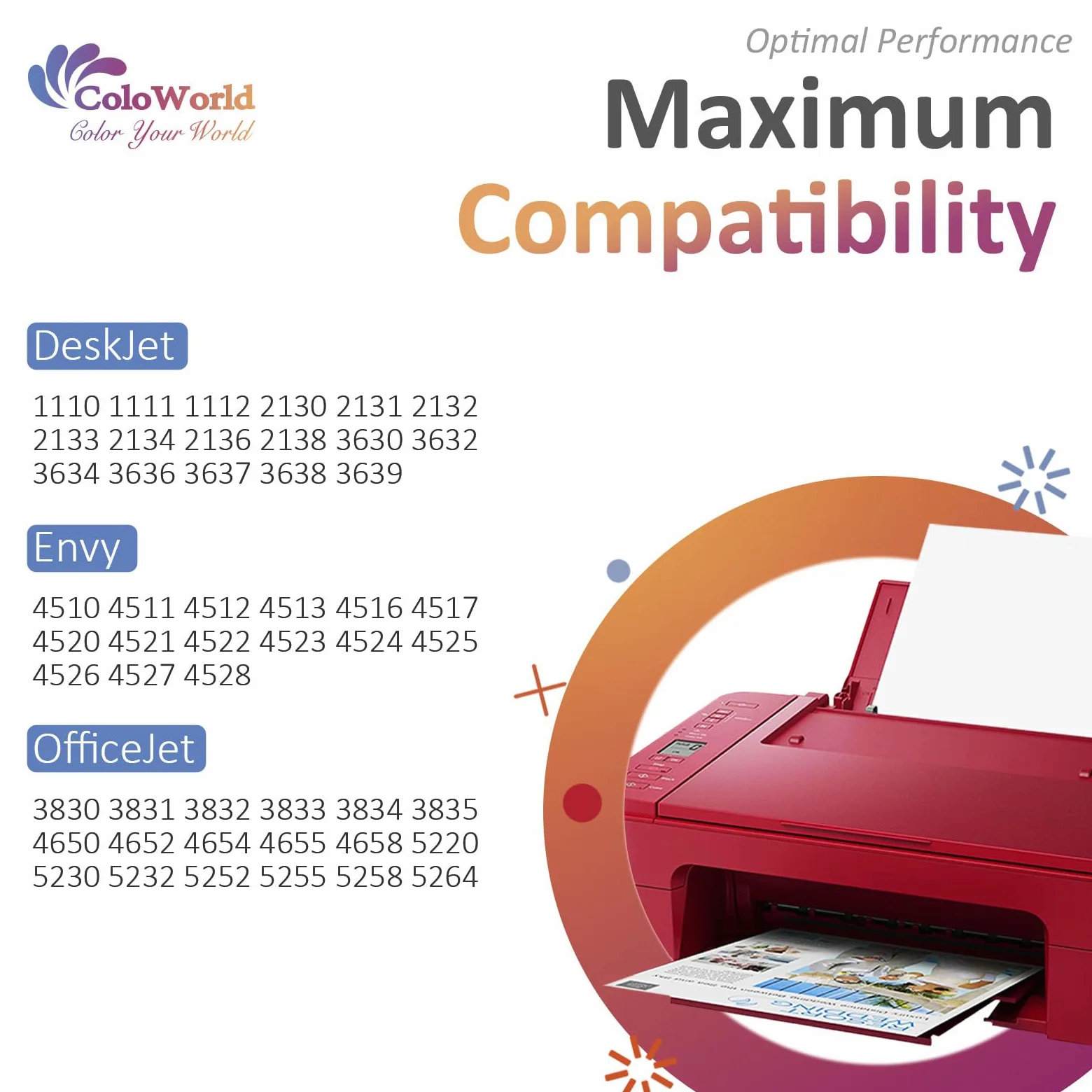ColoWorld 302 cartucce per stampanti, 302XL rigenerate per HP 302 cartucce compatibili con le stampanti HP OfficeJet 3832 3830 3831 4650, Envy 4520, DeskJet 3630 1110 2130 (1 colore)