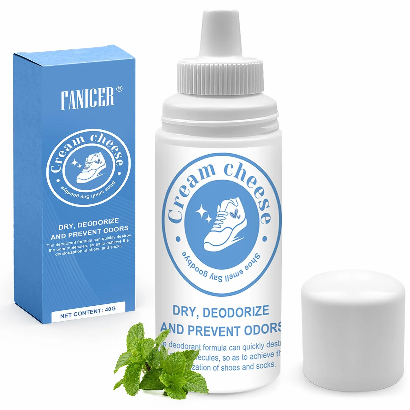 Polvere Deodorante per Scarpe 40g Contro Odore Piedi Sportive Lavoro Ginnastica