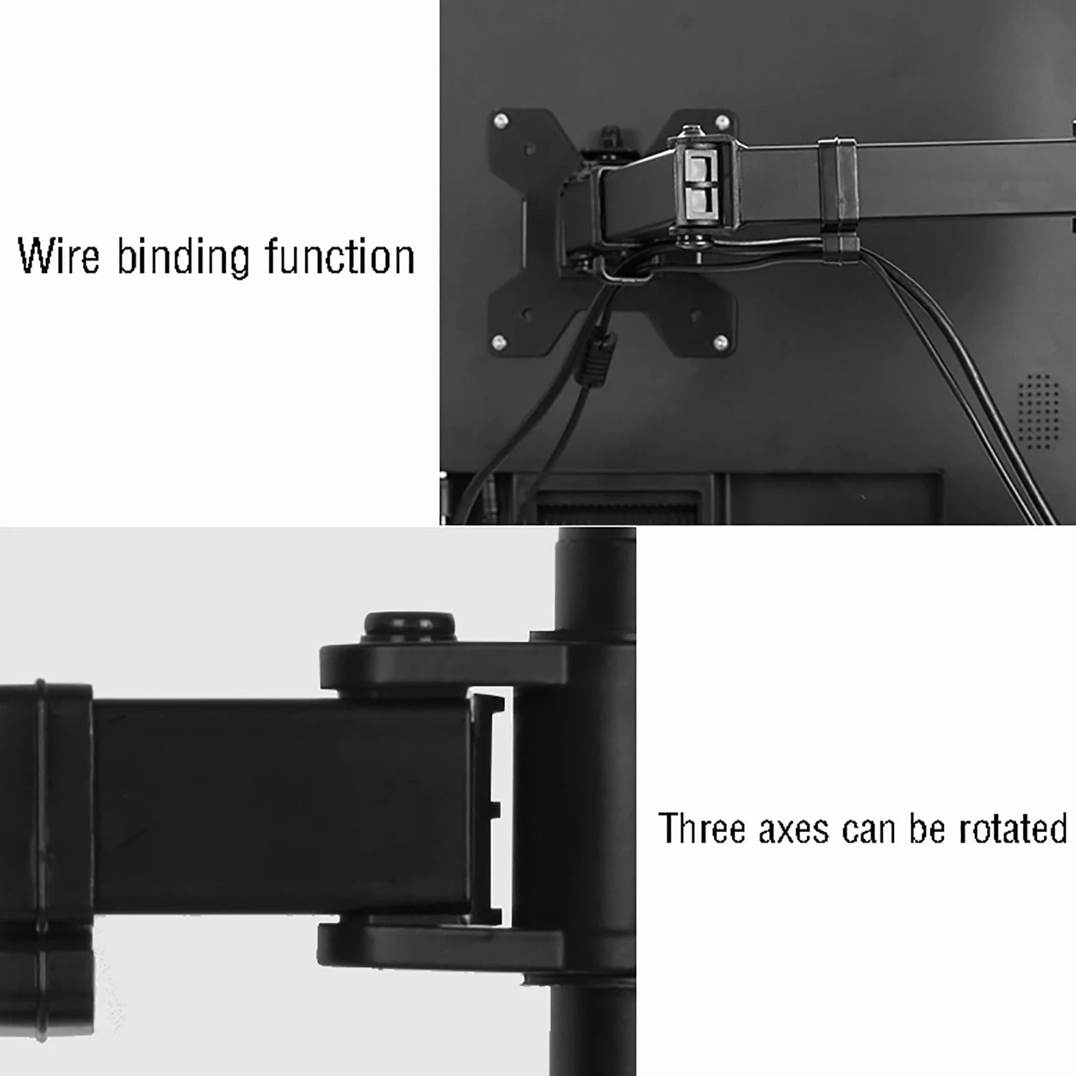 Supporto Doppio per Monitor, Compatibile con 2 Monitor da 10 A 27 Pollici, Altezza Regolabile, Girevole, Inclinabile, Ruotabile, Portata Massima 10 Kg/22 Libbre.
