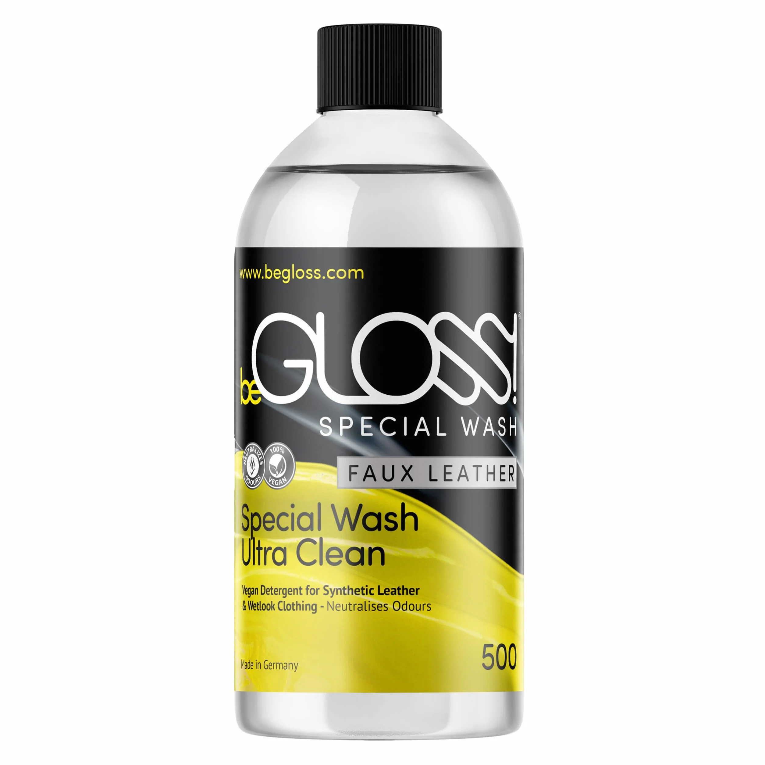 beGLOSS Special Wash Ecopelle 500 ml detergente delicato per abbigliamento Wetlook & Pu