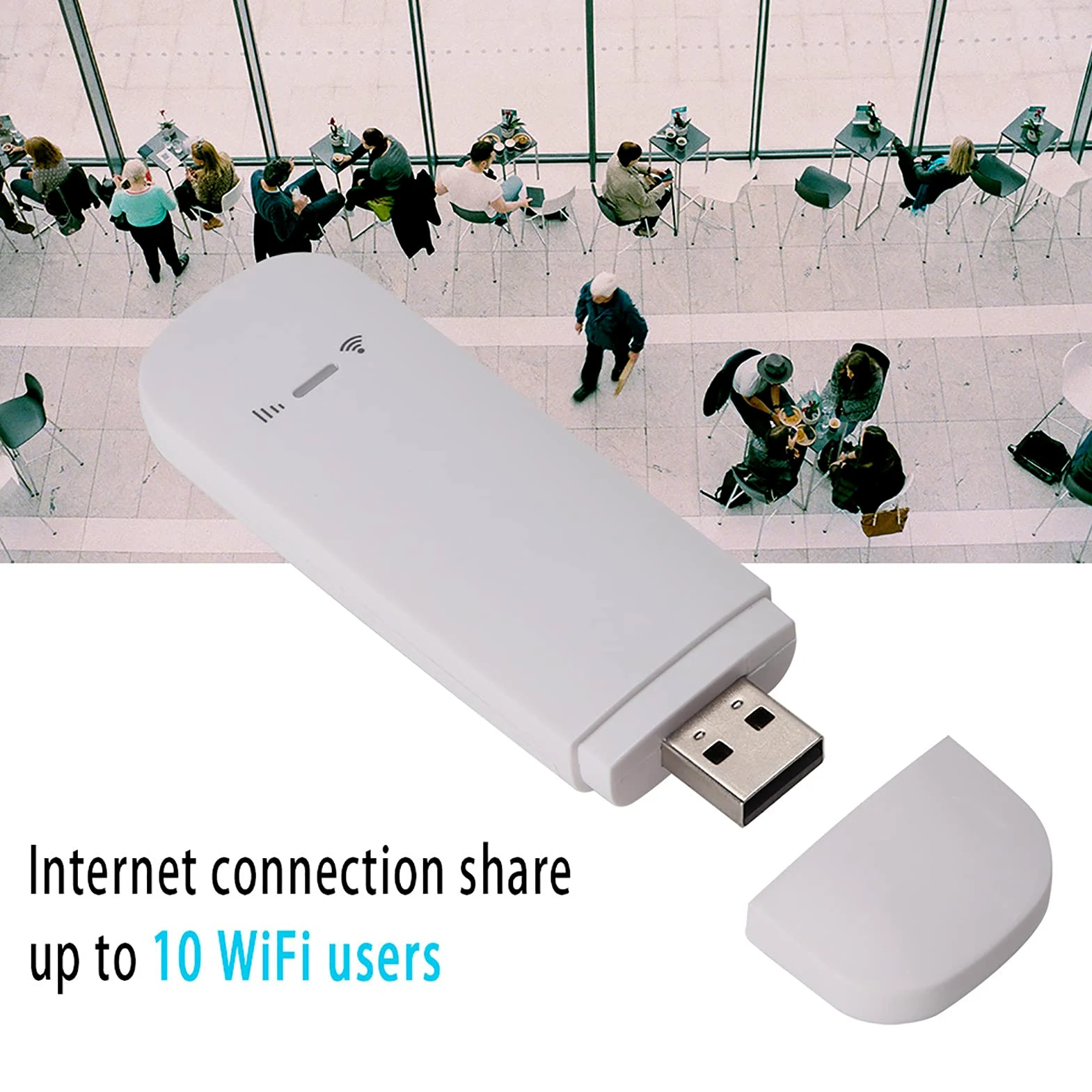 Hidyliu Adattatore di Rete Ad Alta velocità Router WiFi USB 4G LTE per Casa e Viaggio con connettività a 150 Mbps