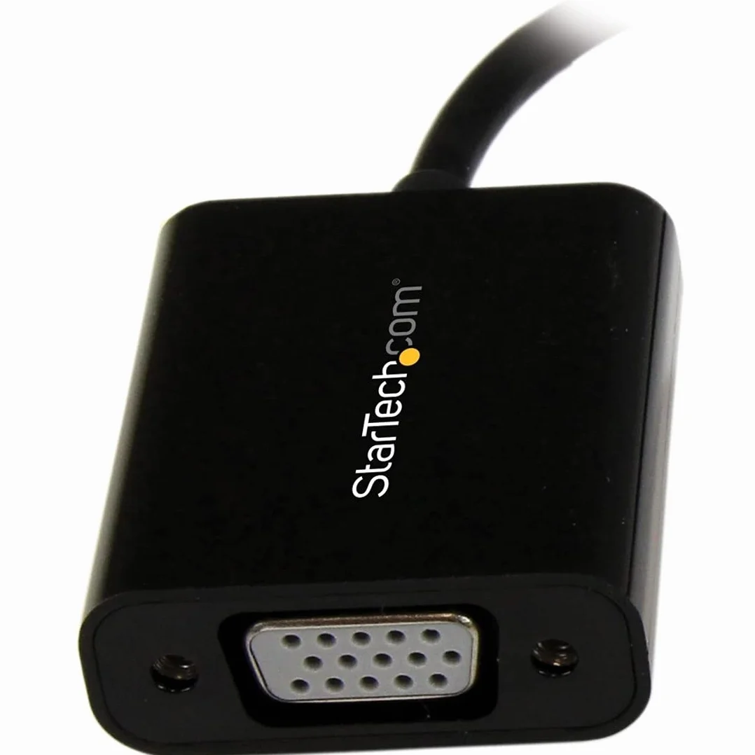 StarTech.com Adattatore Mini DisplayPort a VGA, Convertitore Attivo Mini DP a VGA, Video 1080p, Dongle da mDP 1.2 o Thunderbolt 1/2 Mac/PC a VGA per Monitor/Projector/Display, Nero (MDP2VGA2)