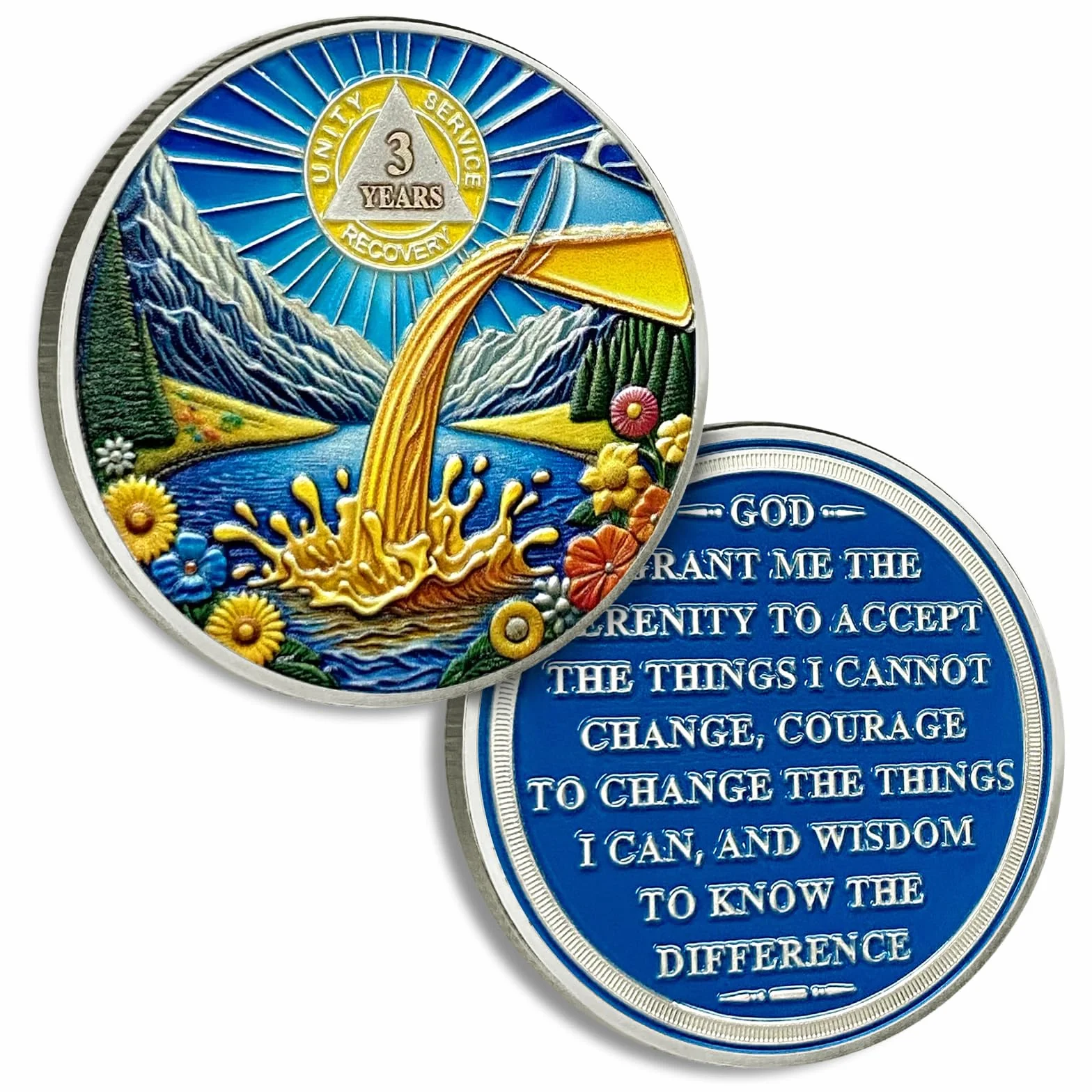 Sobriety Coin Addio Alcol Sobrietà Chip Alcolisti Medaglione Anonimo Preghiera Monete Recupero Gettone Anniversario Regali Sobrii