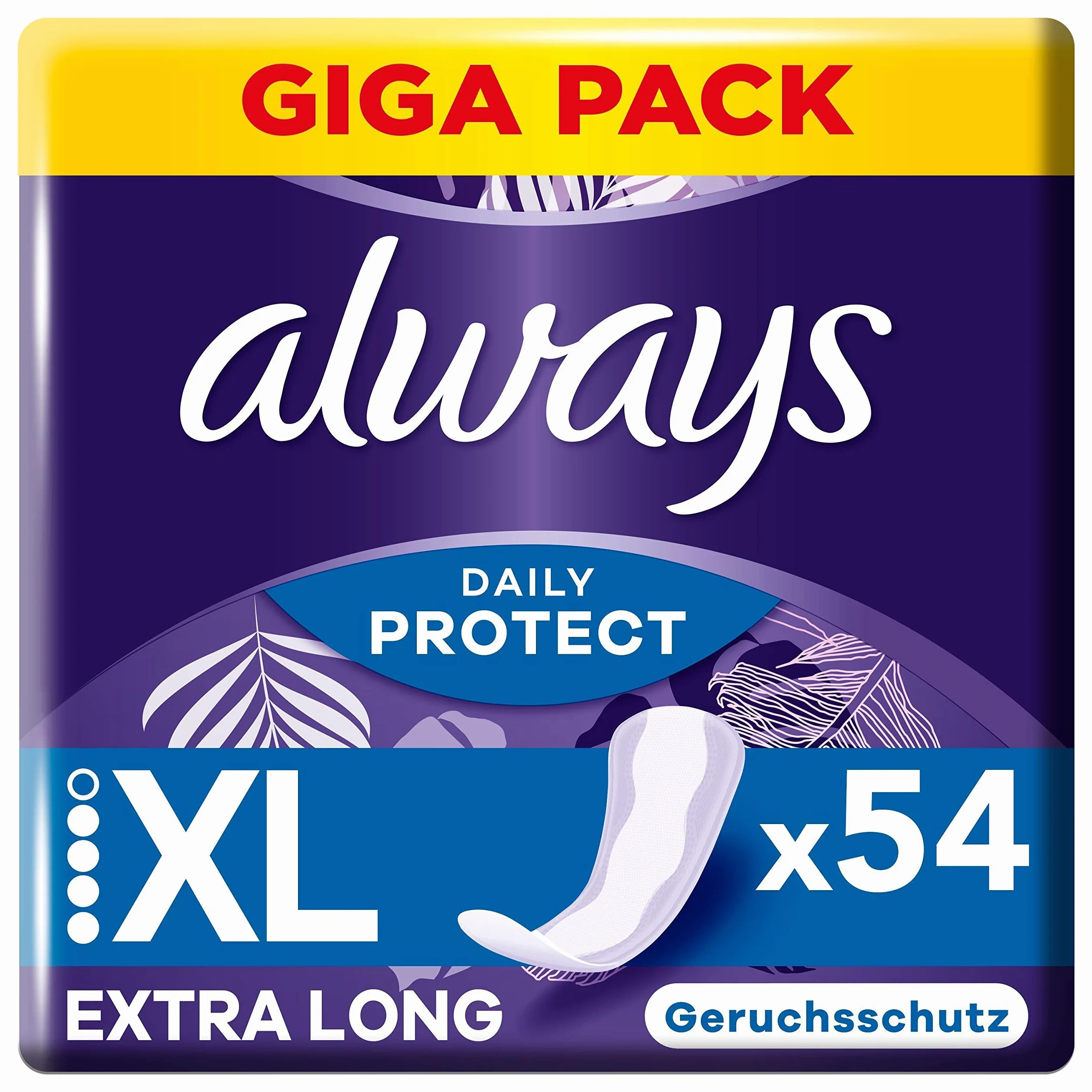 Always Daily Protect Salvaslip da donna Extra Long 54 rilegature traspiranti flessibili