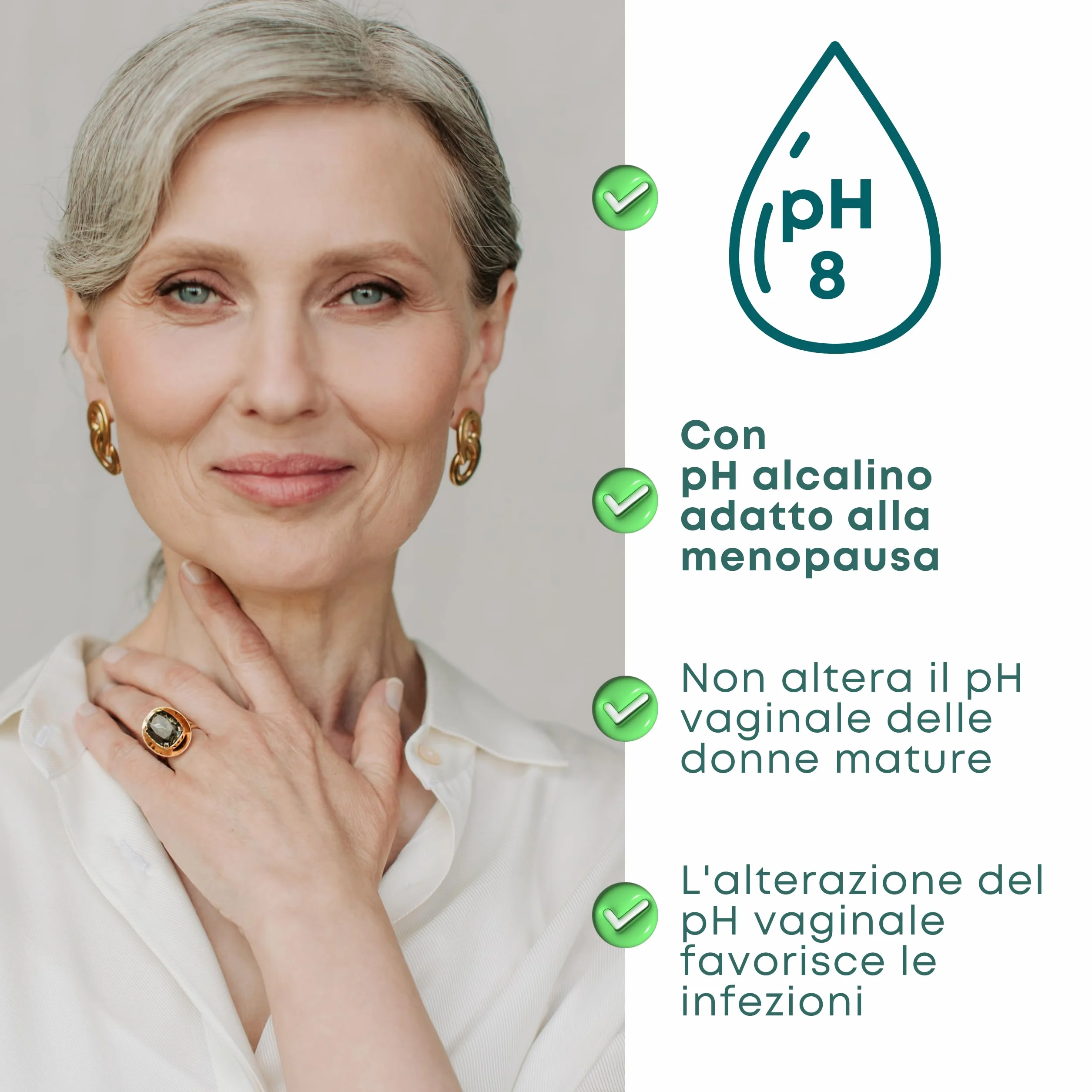 GYNEBAL detergente intimo donna tea tree oil PH 8 COMPLESSO PREBIOTICO menopausa 150 ml