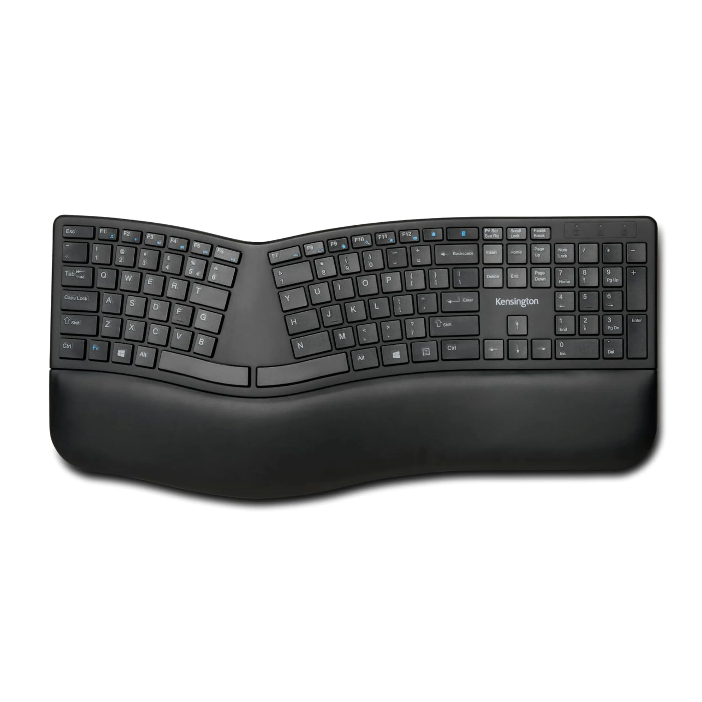Kensington Tastiera wireless ergonomica ProFit Ergo - Tastiera divisa con layout UK, Doppia funzionalità 2,4 GHz & Bluetooth, Compatibile con Chrome OS, macOS e Windows (K75401UK)