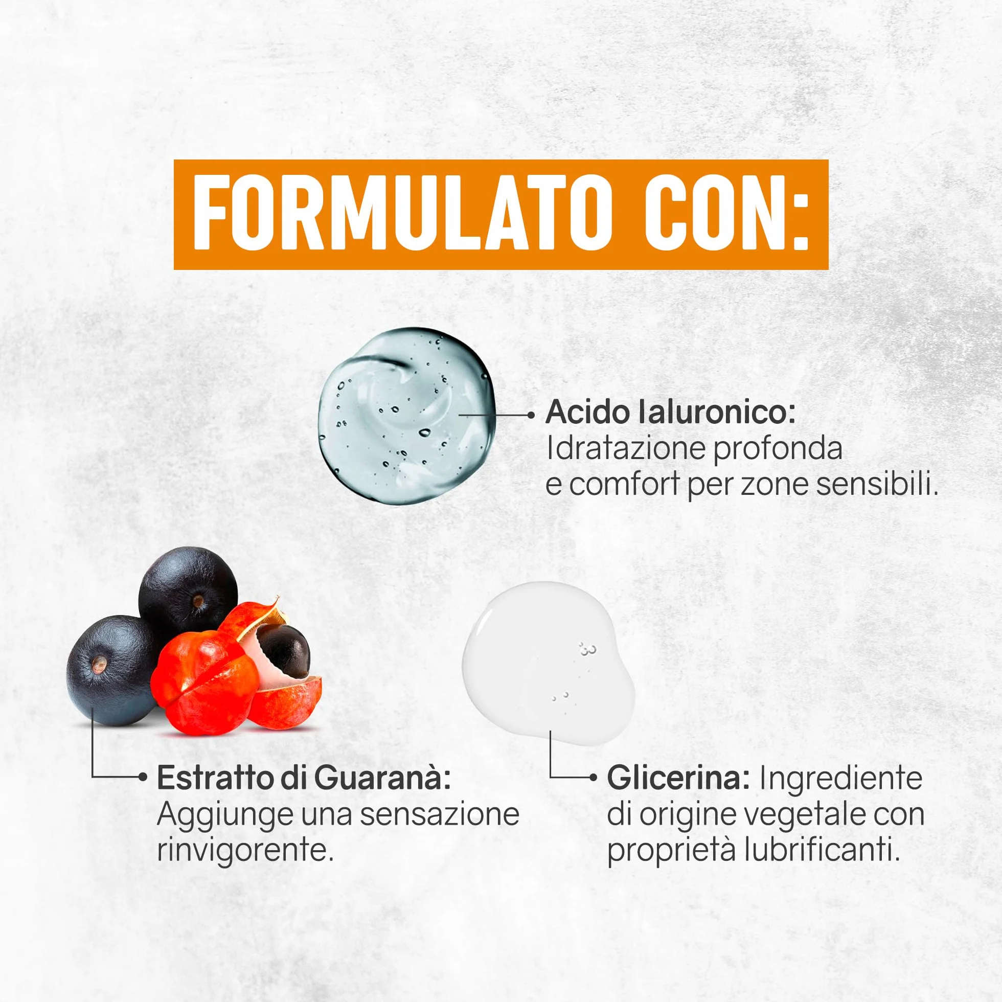 Excite Lubrificante Intimo all'Acqua con Guaranà e Acido Ialuronico 2 in 1 Gel Riscaldante per Massaggi Vegano 200ml