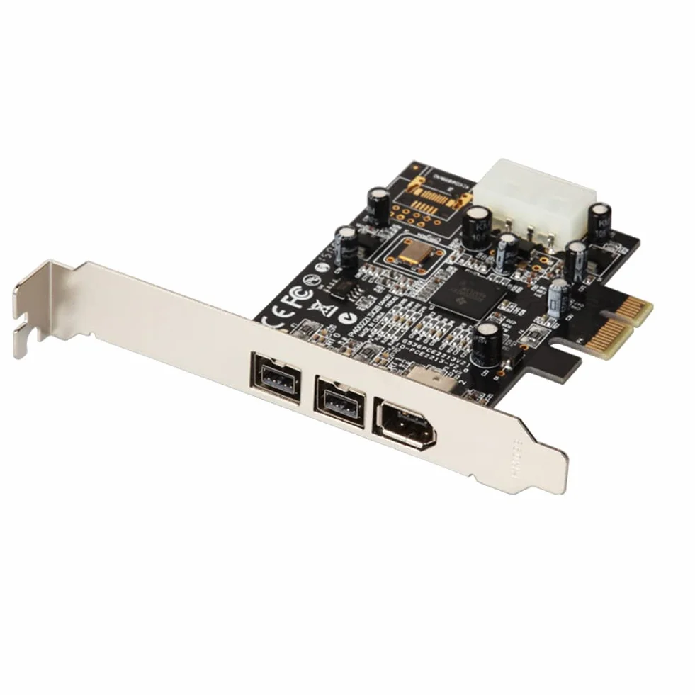 Scheda di acquisizione video PCI Express a 3 porte Firewire 1394B e 1394A PCIe 1.1 X1 Scheda TI XIO2213B Chipset