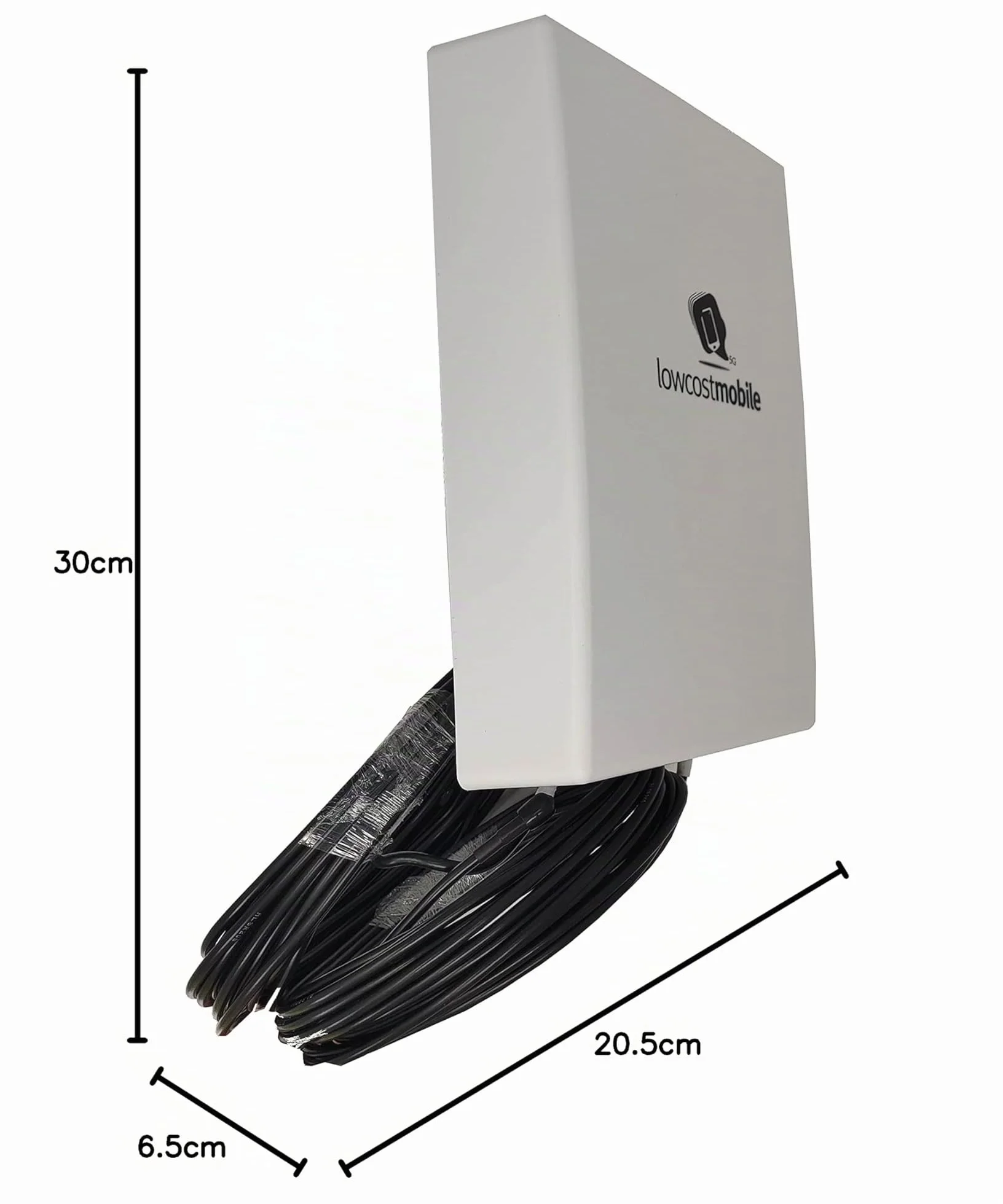 LowcostMobile PAN5G-MIMO-2021 Antenna 4G 5G MIMO Direzionale 7003800Mhz 2x5m nero SMA Cavo ALSR200 OUTDOOR compatibile con Huawei, Asus, TP Link