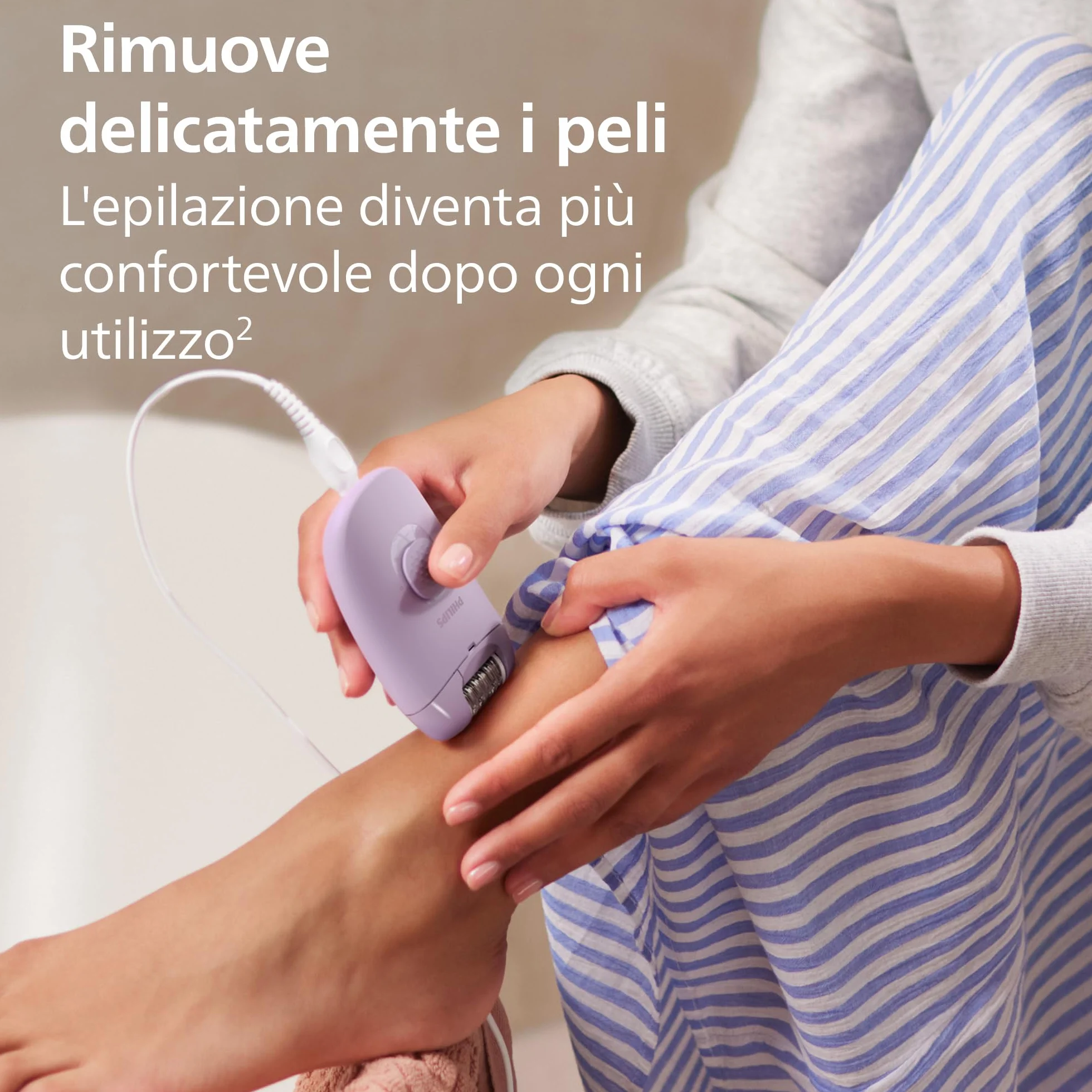 Philips Serie 2000 Epilatore da Donna BRE237/00 con Filo per Corpo e Zone Sensibili