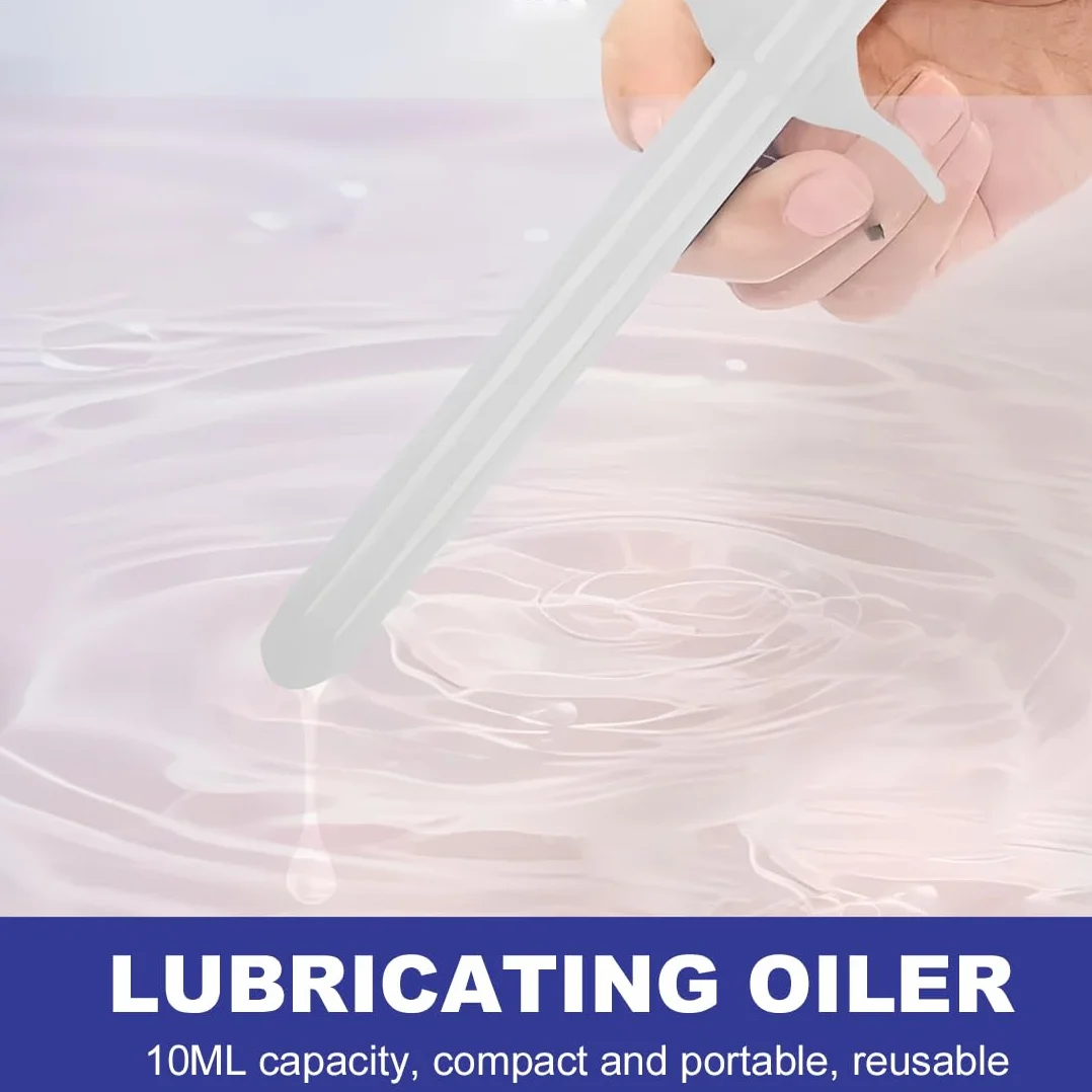 Siringa Lubrificante Riutilizzabile Applicatore Portatile Silicone Vaginale Bianco