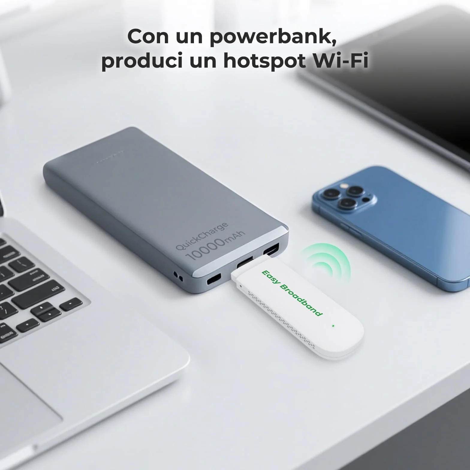 EIOTCLUB Chiavetta USB 4G LTE con WiFi 6 Router Hotspot Portatile fino a 150 Mbps Modem Internet Plug & Play