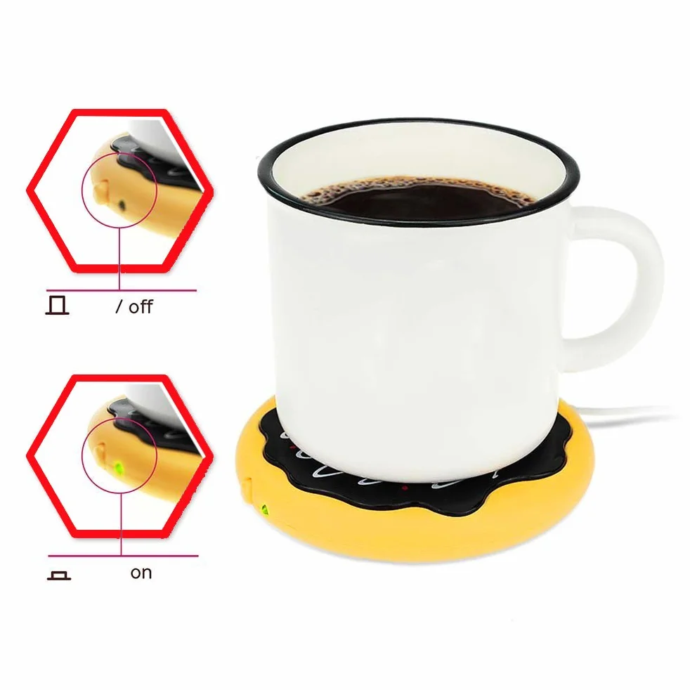 Scaldatazze USB per caffè tè Bevande - Forma di Donuts