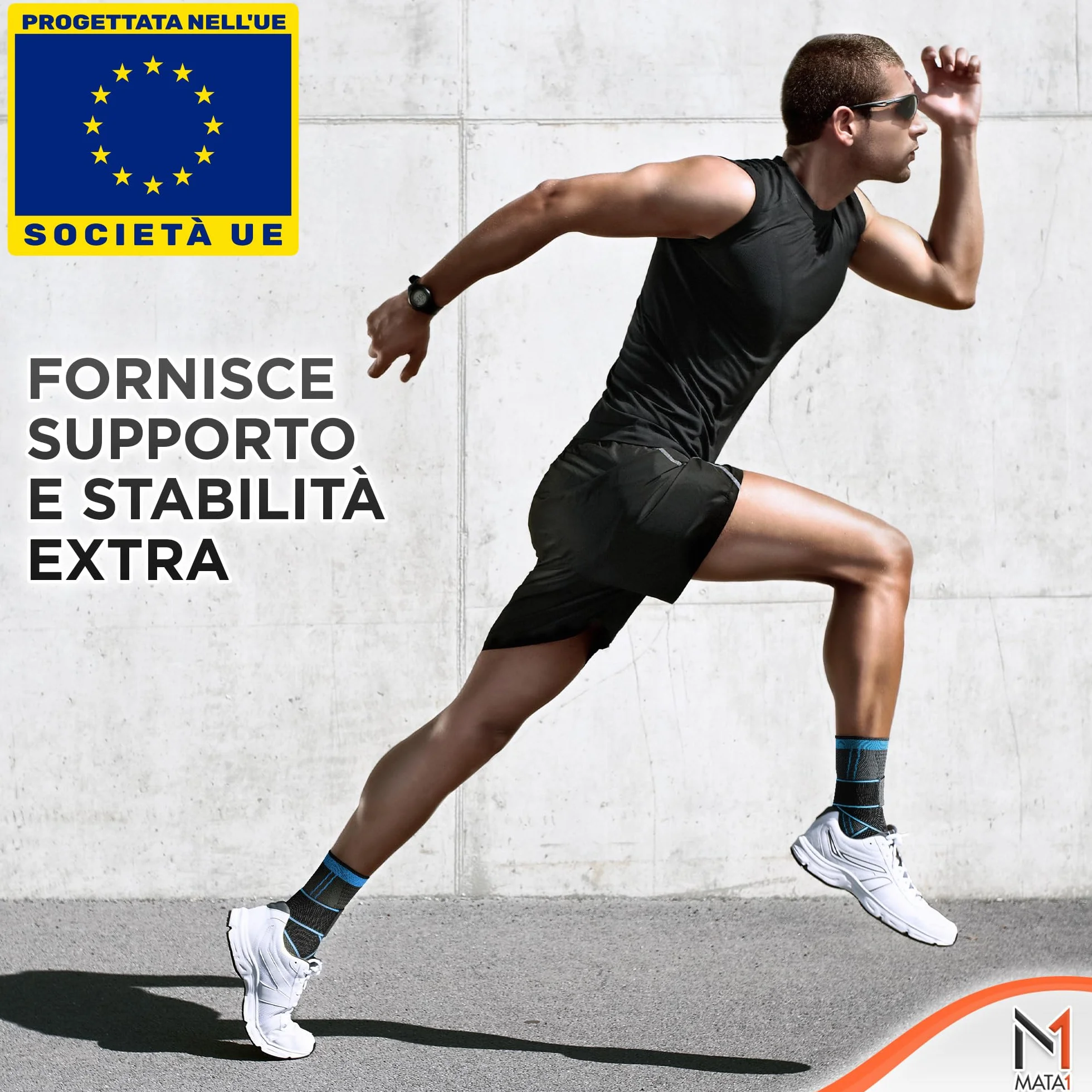 Cavigliera Regolabile per Fascite Plantare, Distorsione, Achille e Tendinite - Compressione con Cinghie Elastiche