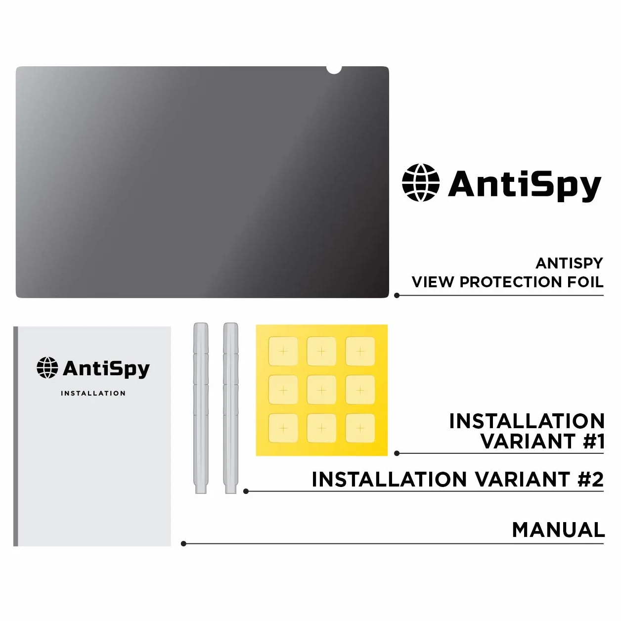 20.1" (16:10) Filtro Privacy per monitor - tutte le misure di pollici | adatto come per Apple i-Mac, Hp o Samsung | Pellicola per computer| Proteggi luce schermo | Filtro Privacy PC - AntiSpy