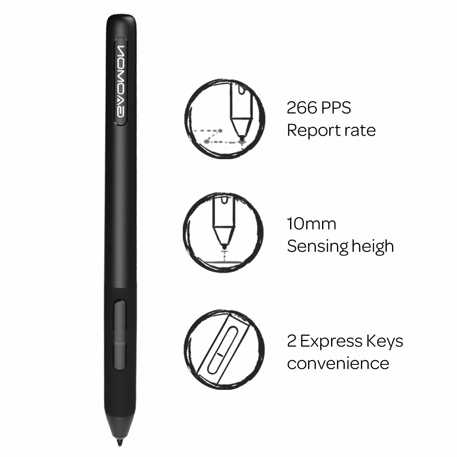 GAOMON ArtPaint AP32 - Penna digitale per tablet S620/M106KPRO/M10KPRO/M1220/M1230/PD2200