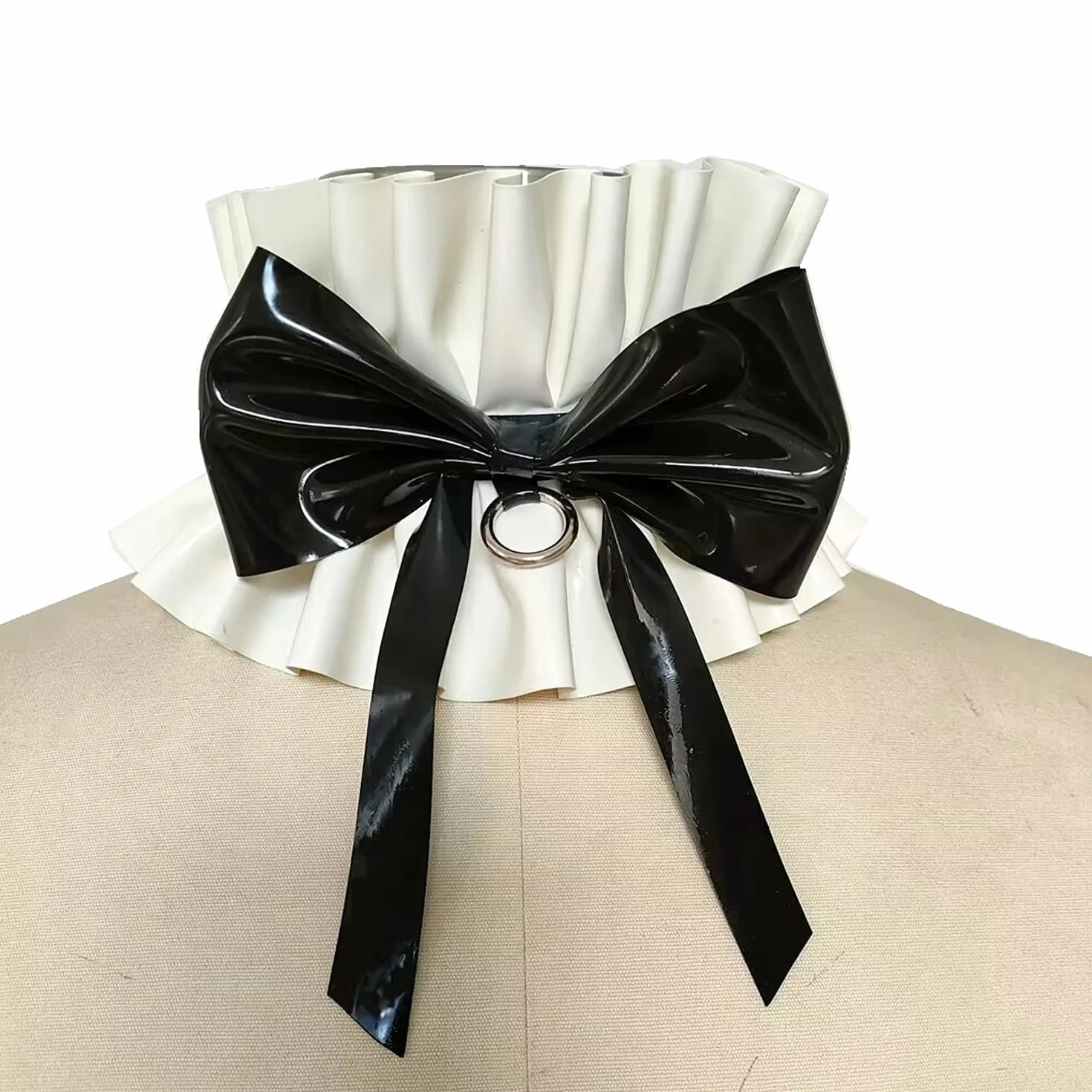 Collare in Lattice Pizzo Girocollo Arricciato Costumi Colletto Falso Accessorio Decorativo Rimovibile