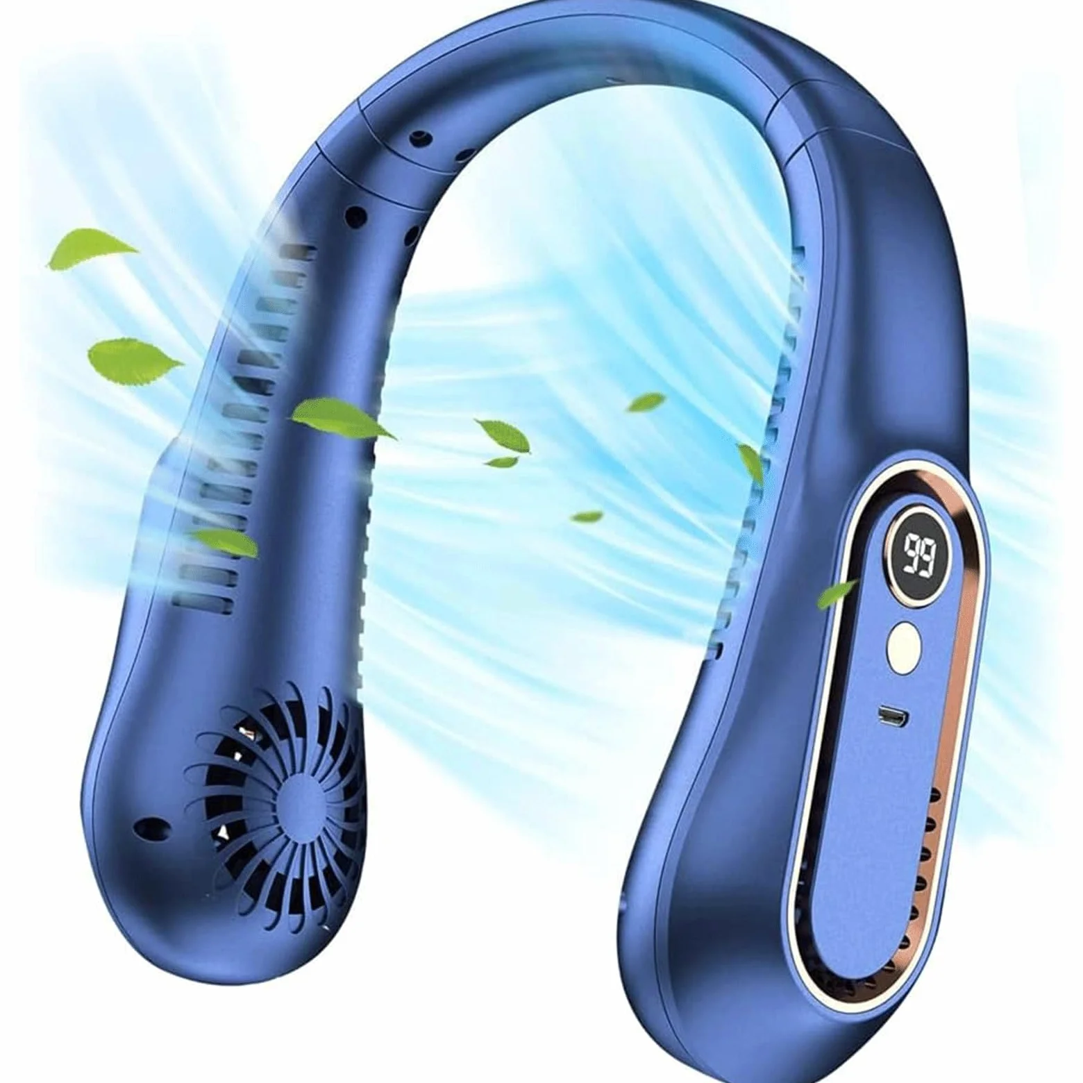 ZUMAHA Ventilatore Portatile Ventilatore da Collo Ricaricabile USB, Mini Ventilatore Portatile a 5 impostazioni di velocità, Ventola di Raffreddamento Senza Lama per Ufficio/casa/all'aperto Multiuso