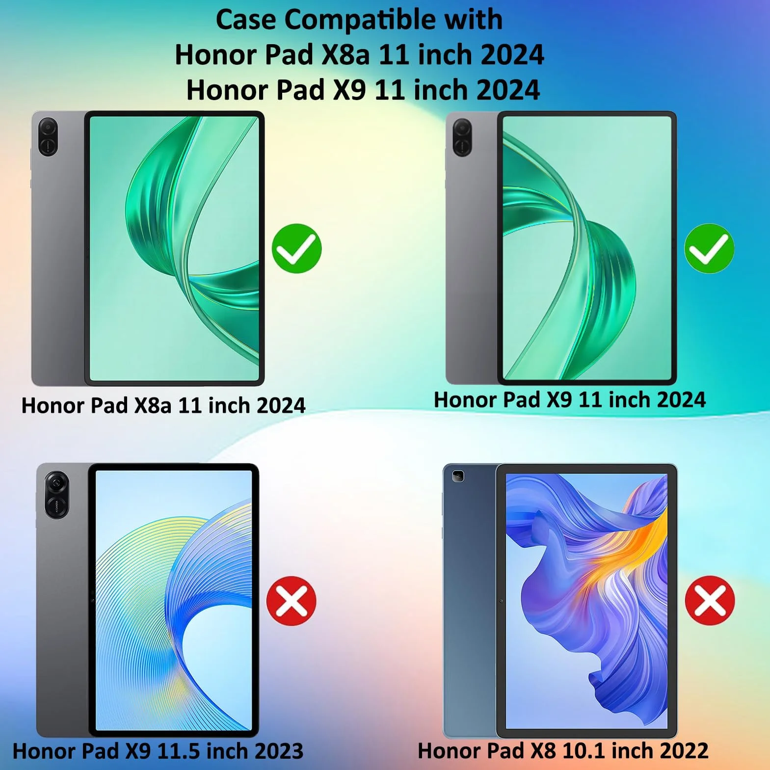 Custodia Compatibile con Honor Pad X8a/X8b 11 Pollici 2024/2026, Custodia Protettiva Robusta Antiurto con Supporto per Manico, Tracolla, Rosso Nero