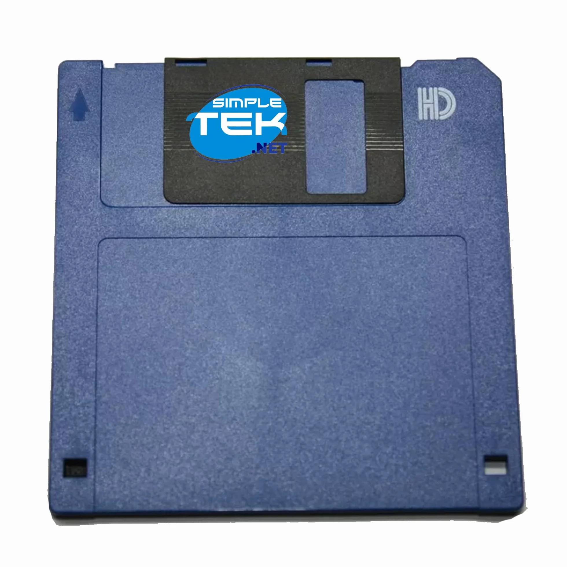 SIMPLETEK - 1 x Floppy Disk 3,5" 1.4MB MF2-HD, Compatibile con MS-DOS e Windows, Colore Blu (Singolo Pezzo)