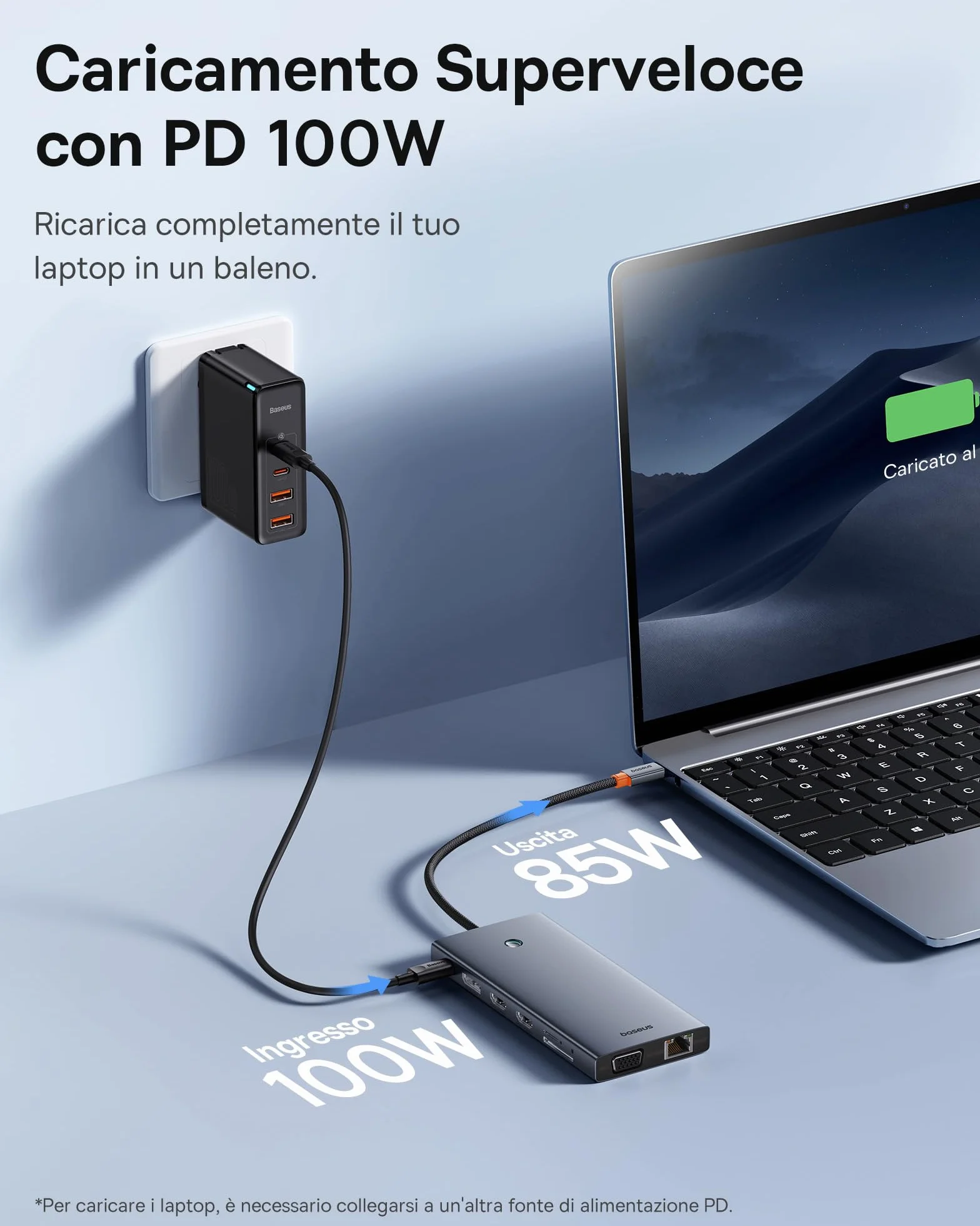 Baseus Docking Station USB-C 3 Monitor, Chip Ottimizzato,13-In-1 Hub USB-C, 2*HDMI e 1*DP 4K 60Hz, VGA, USB 3.1, PD 100W, Ethernet, Per Laptop