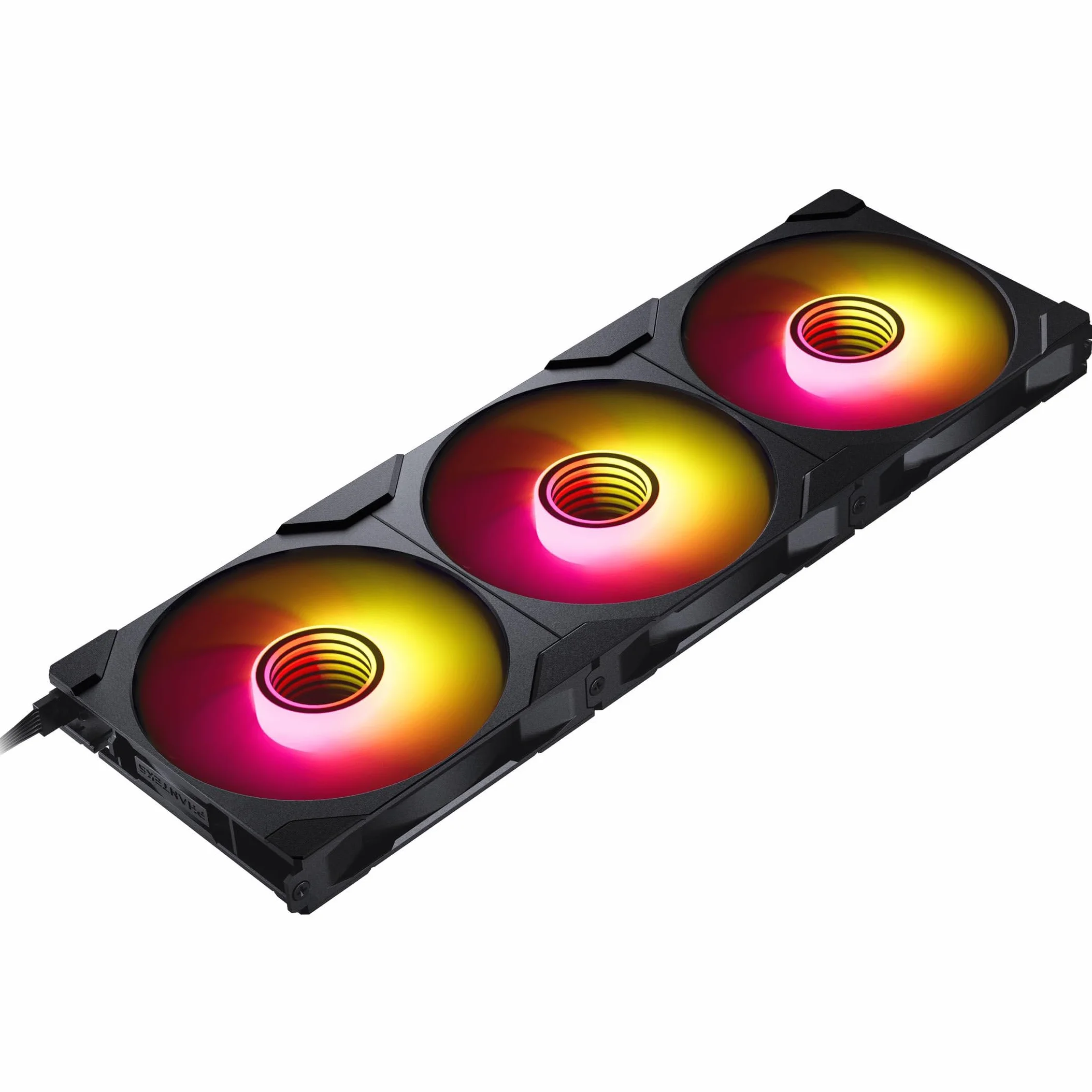 Phanteks M25-140 Gen2, 3er Pack, ventola di raffreddamento ad alte prestazioni ARGB da 140 mm, telaio ventola unificato a Daisy-Chain, hub Infinity Mirror, connessione a cavo singolo, Nero