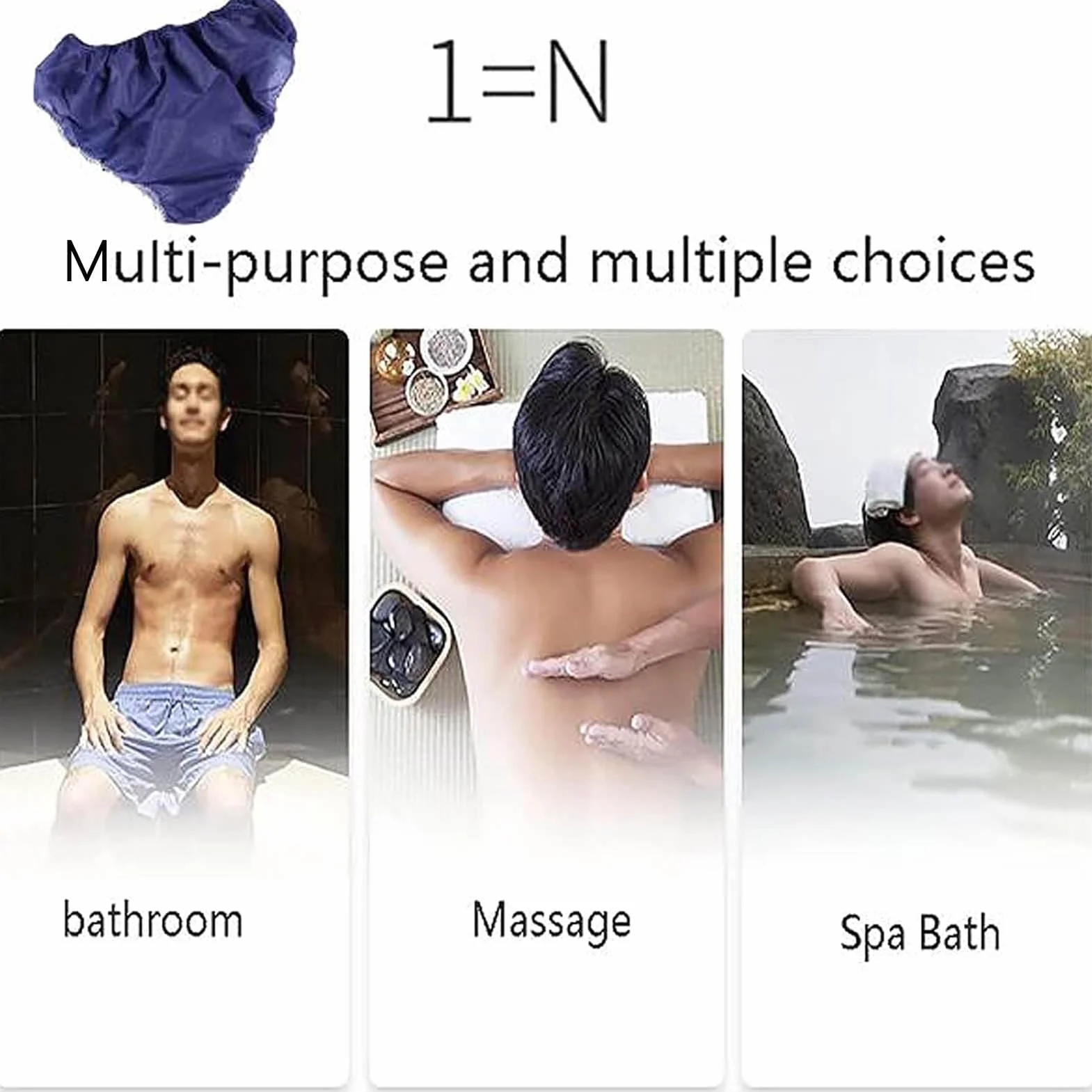 Mutande USA E Getta 100 Pezzi Biancheria Intima Non Tessuto Slip Uomo Donna per Viaggi Spa