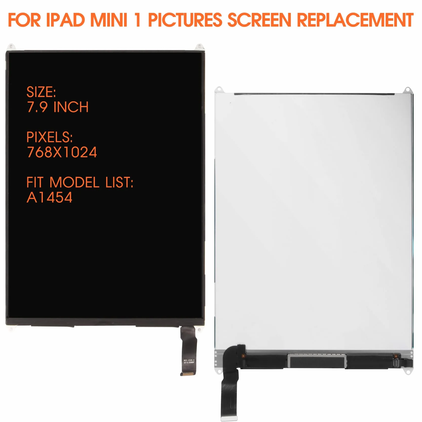 Schermo di ricambio per iPad Mini 1 LCD Display per iPad Mini 1a Gen A1432 lcd A1455 A1454 parti di riparazione (solo LCD, non touch)
