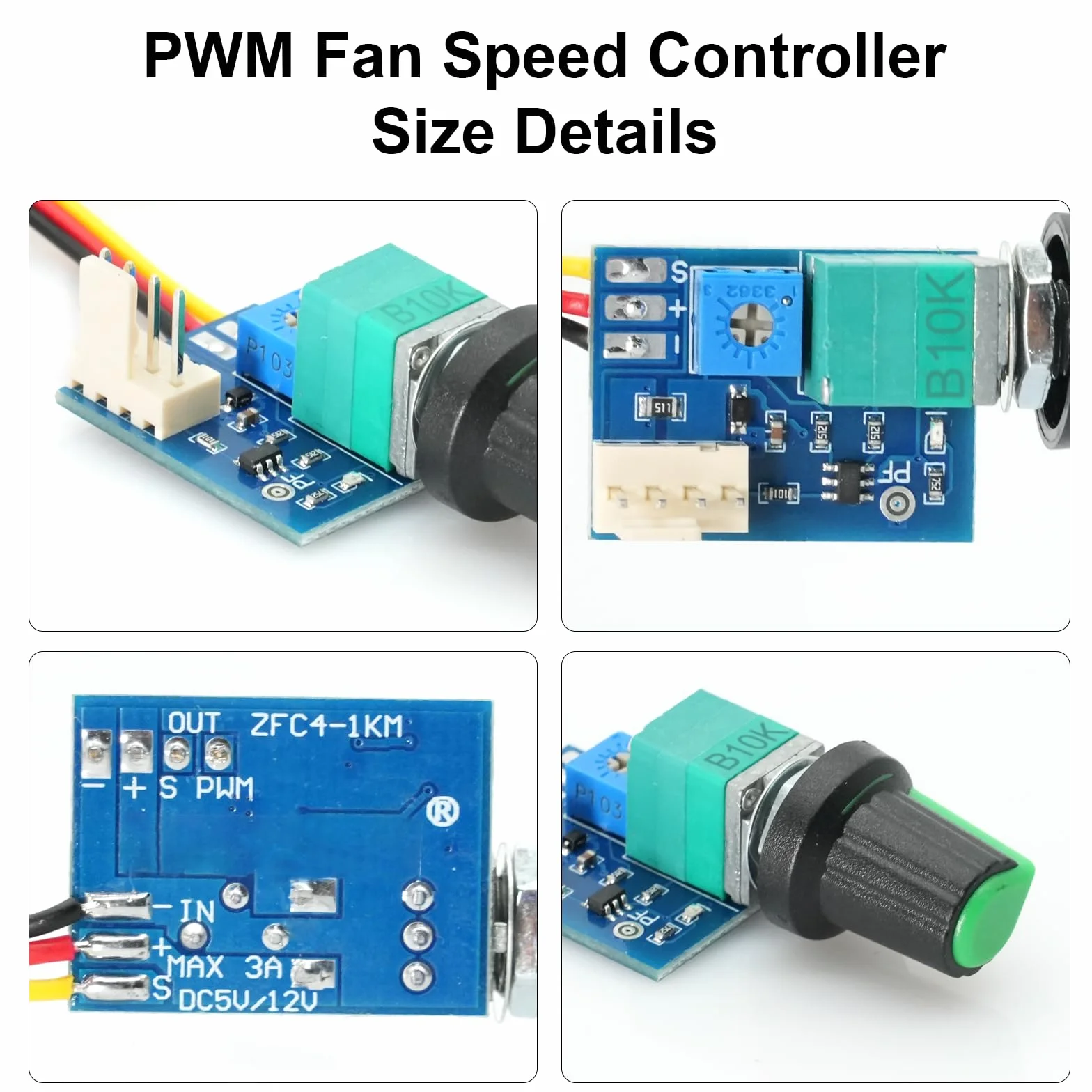 Regolatore di velocità della ventola PWM 4Pins 1 canali fan controller per PC