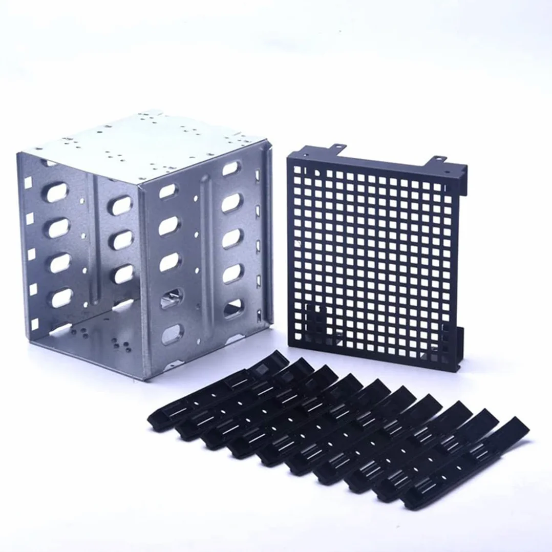 5,25 Pollici a 5 X 3,5 Pollici HDD Cage Rack Hard Drive Disk Enclosure Vassoio Disco Rigido Adapter