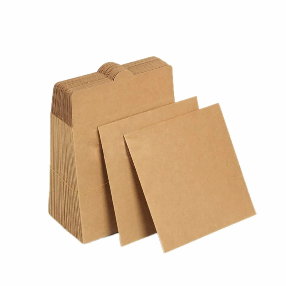 Buste vuote in carta kraft per CD e DVD, confezione da 30 pezzi, 12,5 x 12,5 cm