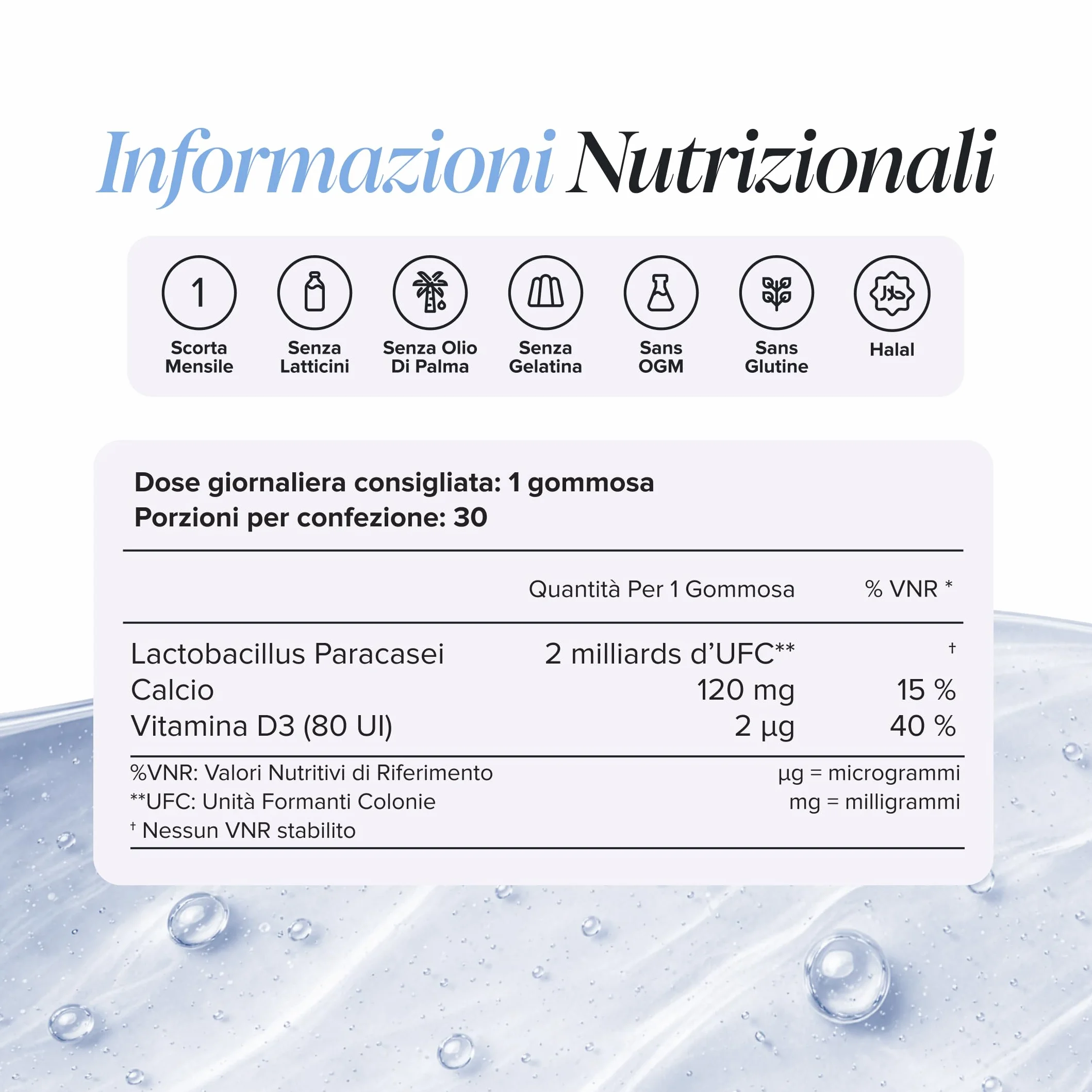 Probiotici Bambini Gommose Fermenti Lattici con Vitamina D3 & Calcio Benessere Intestinale Difese 30 Gommose Novomins