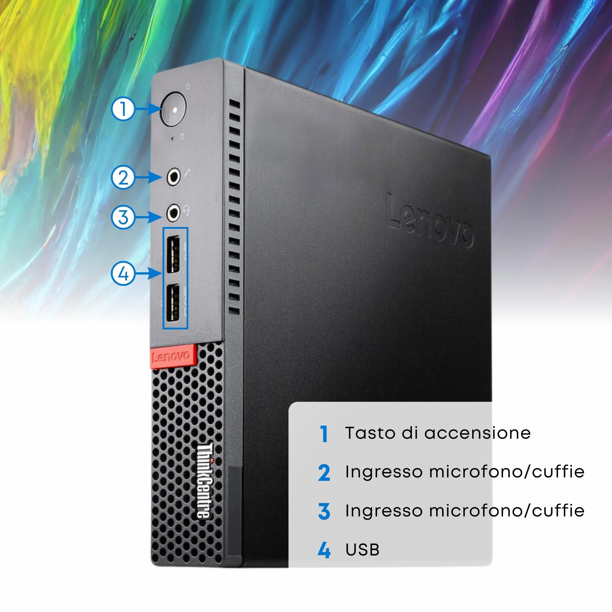 Lenovo ThinkCentre Mini PC Tiny Intel i7-4770Te 8GB RAM 256GB SSD Desktop Ricondizionato