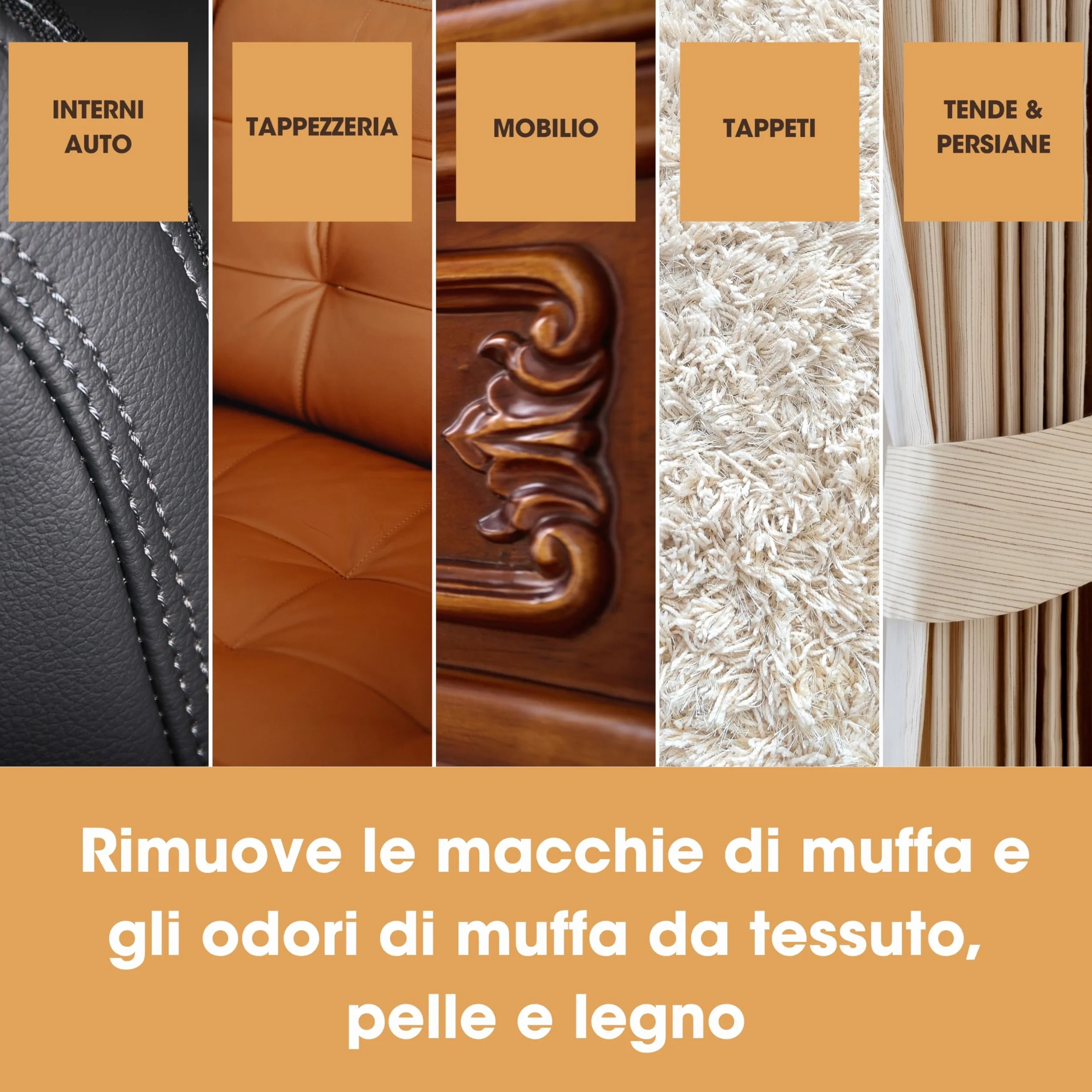 Mobili Clinica Spray Antimuffa 500 ml - Uccide muffa e spore, rimuove macchie testarde
