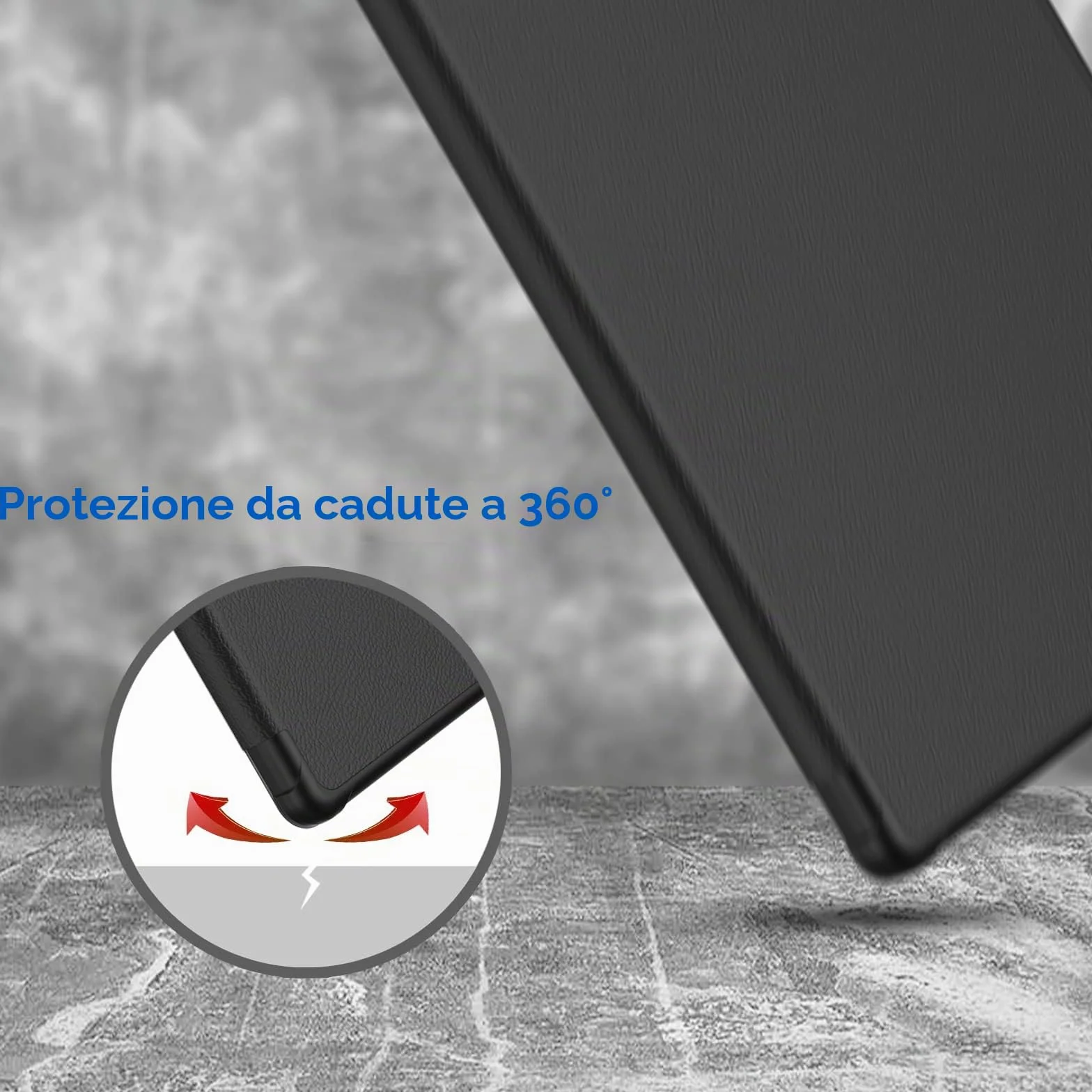 JETech Custodia Samsung Galaxy Tab A8 10,5 Pollici 2021 SM-X200/X205/X207, Cover Protettiva Sottile e Leggero, Nero